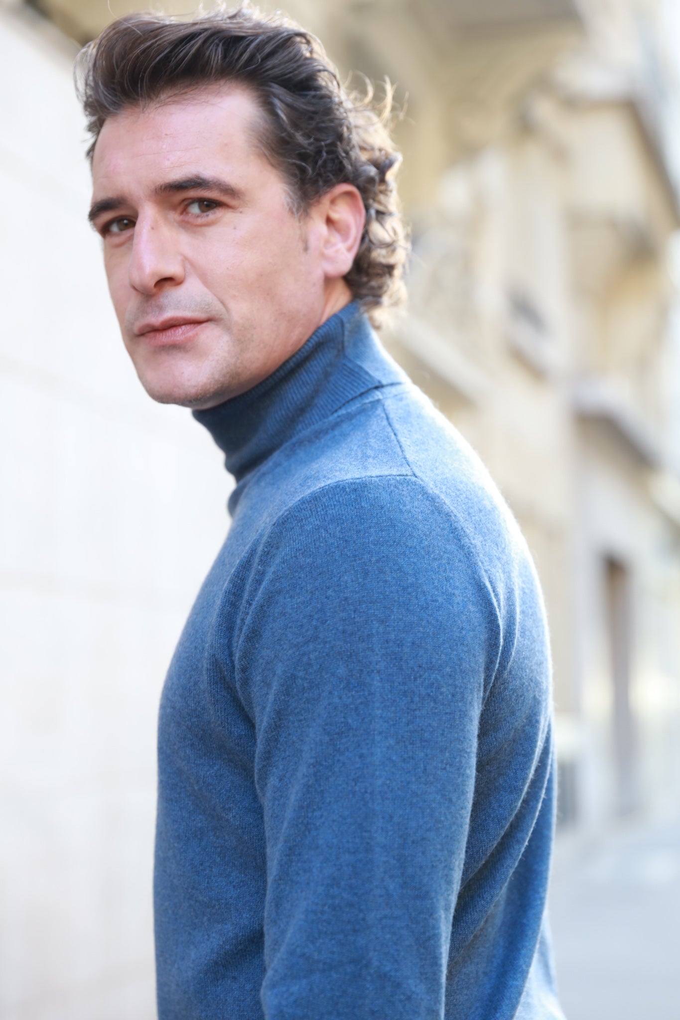 Pull col roulé en cachemire - Jeans-PULL HOMME-Curling-Paris