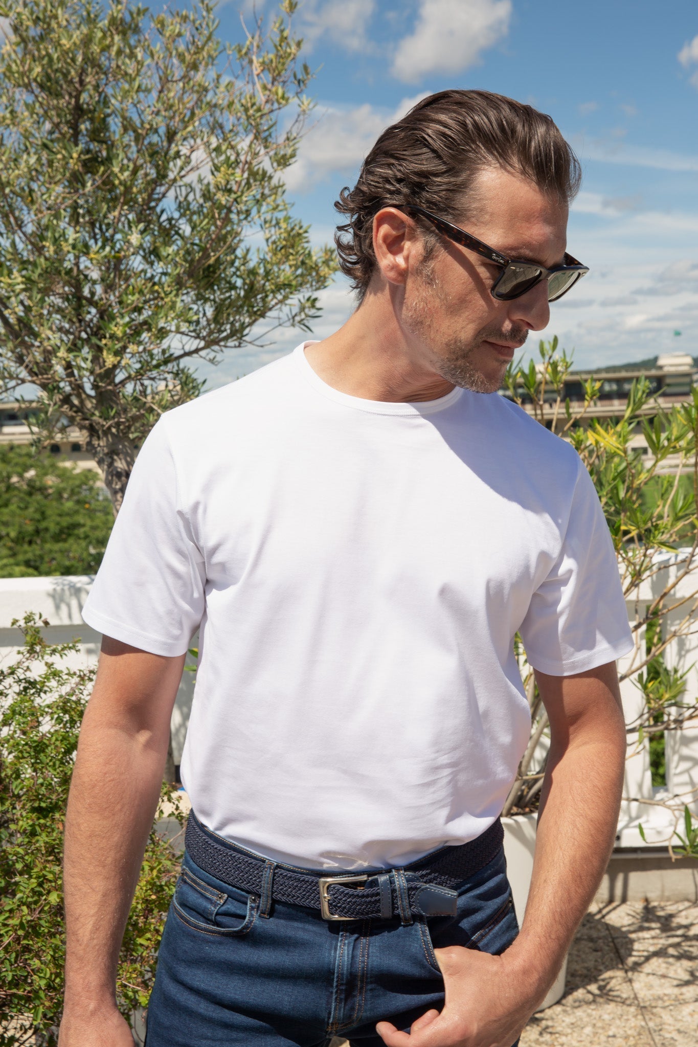 T-shirt Axel en jersey de coton - Blanc-T-SHIRT HOMME-Curling-Paris