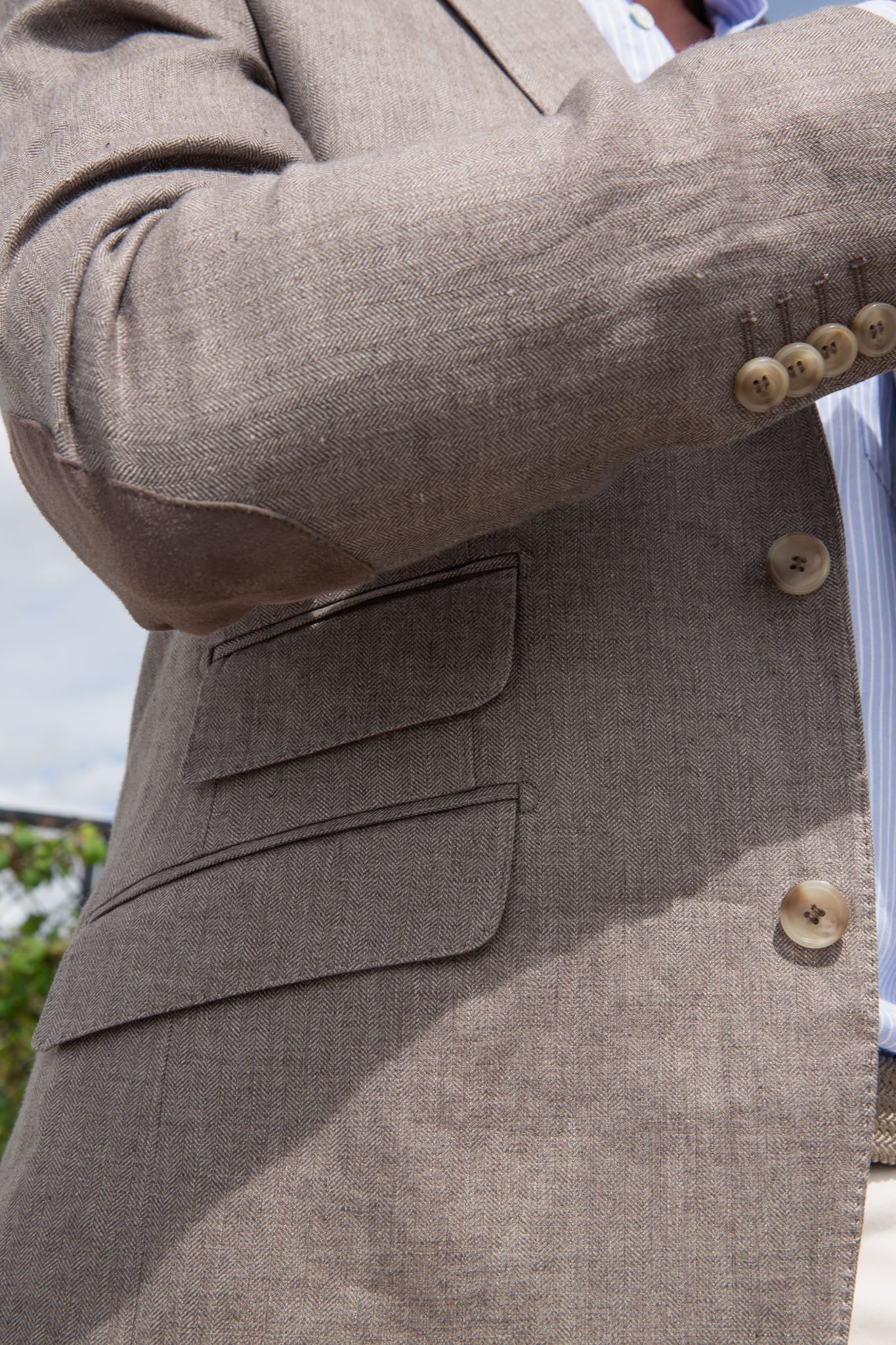 Veste Goal en lin Angelico - Chevron Mushroom-VESTE BLAZER HOMME-Curling-Paris