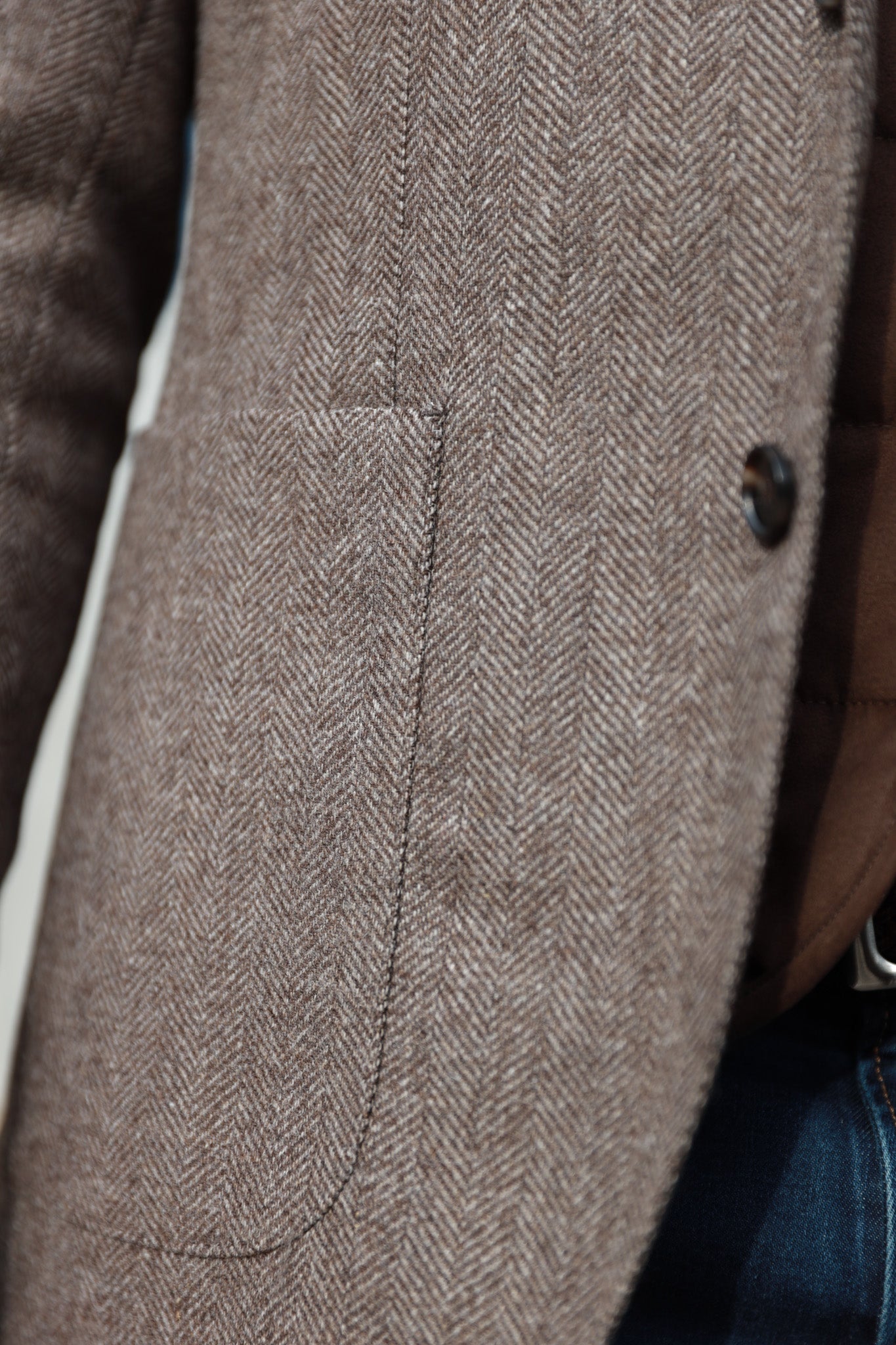 Veste Gostev en laine et cachemire - Marron-VESTE BLAZER HOMME-Curling-Paris