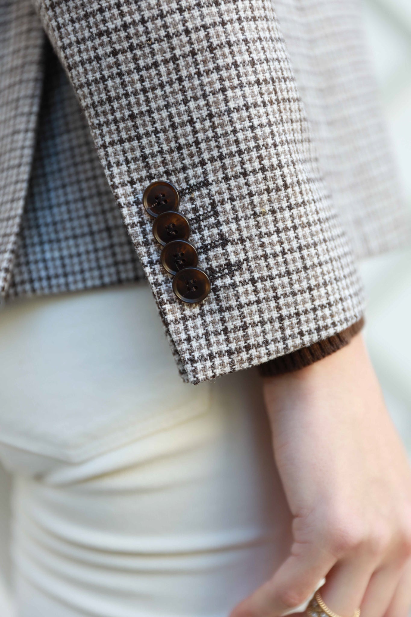 Veste Vesnove en laine à carreaux - Marron-VESTE BLAZER FEMME-Curling-Paris