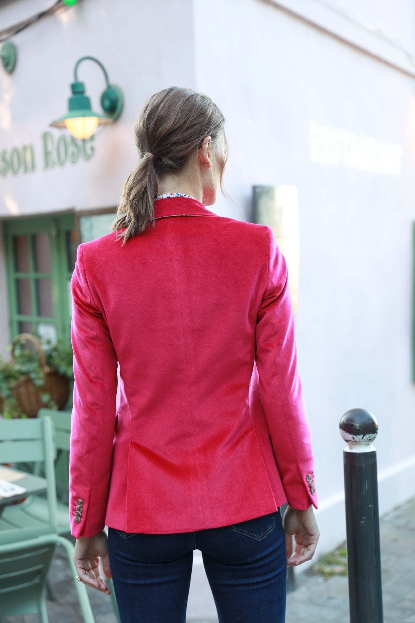 Veste Vesnove en velours palatine - Rose-VESTE BLAZER FEMME-Curling-Paris