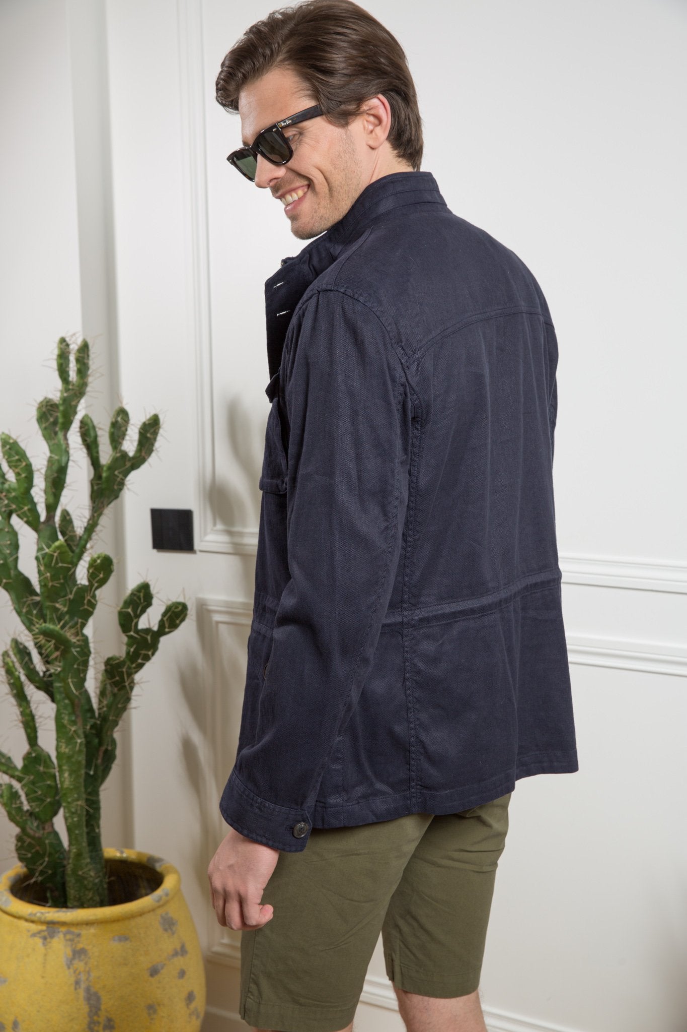 Veste saharienne Milo en coton et lin-VESTE BLAZER HOMME-Curling-Paris