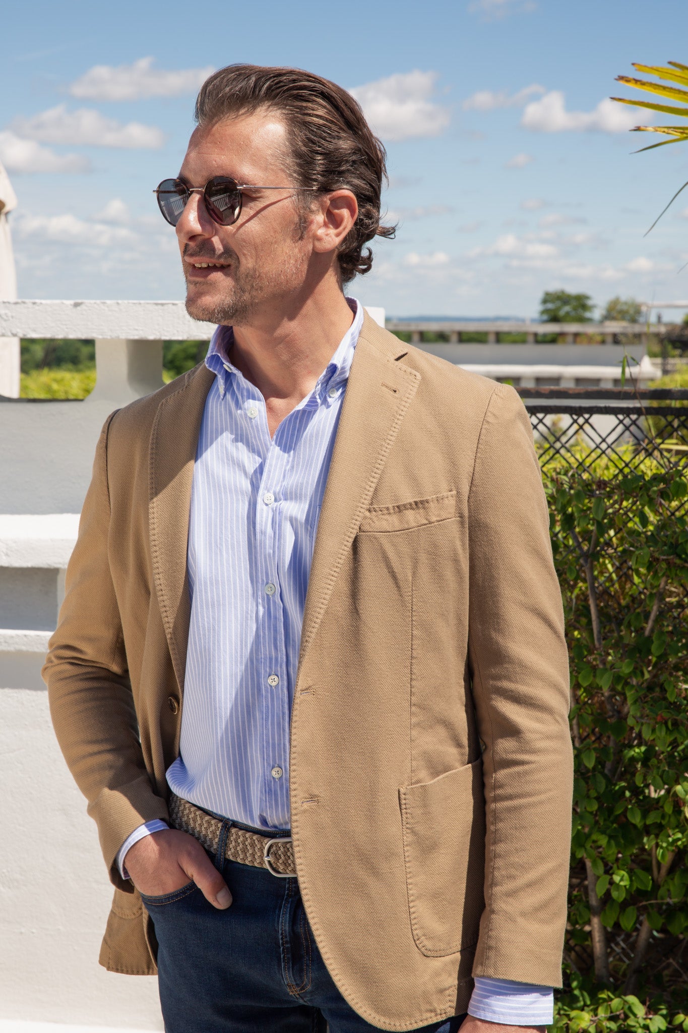 Veste souple Ralph en coton Di Sondrio - Caramel-VESTE BLAZER HOMME-Curling-Paris