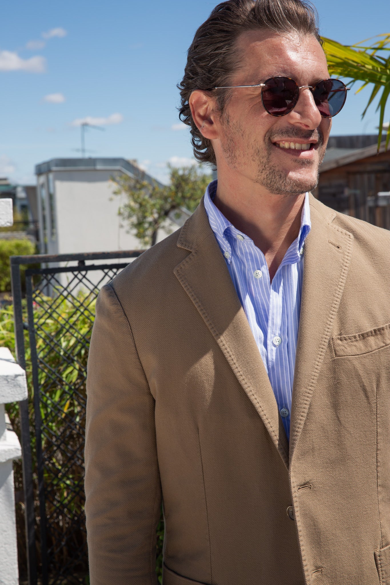 Veste souple Ralph en coton Di Sondrio - Caramel-VESTE BLAZER HOMME-Curling-Paris