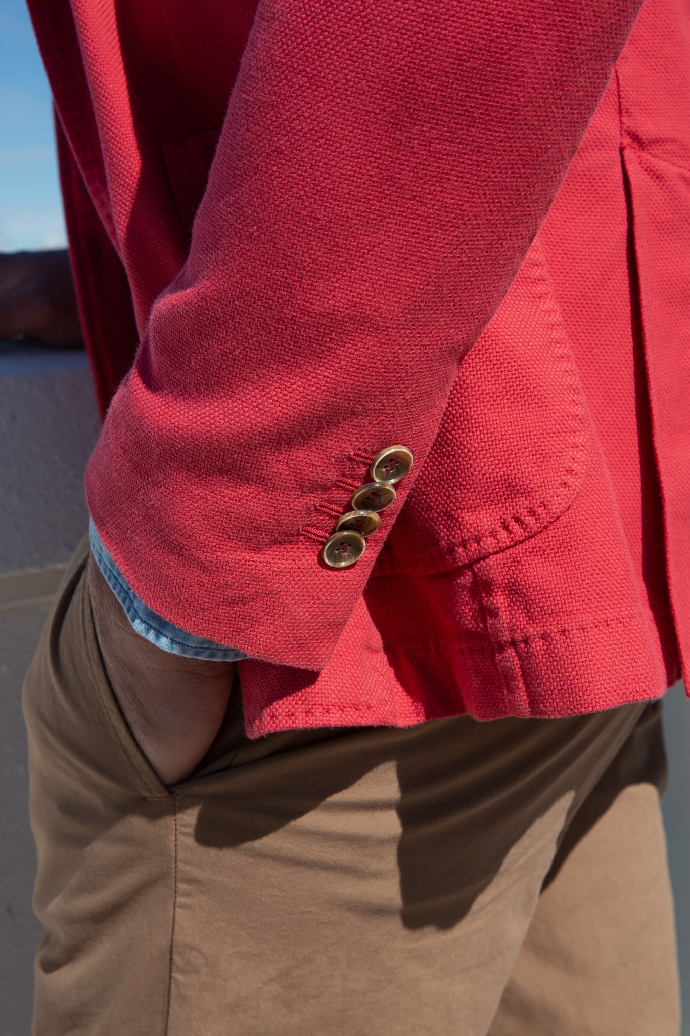 Veste souple Ralph en coton Di Sondrio - Framboise-VESTE BLAZER HOMME-Curling-Paris