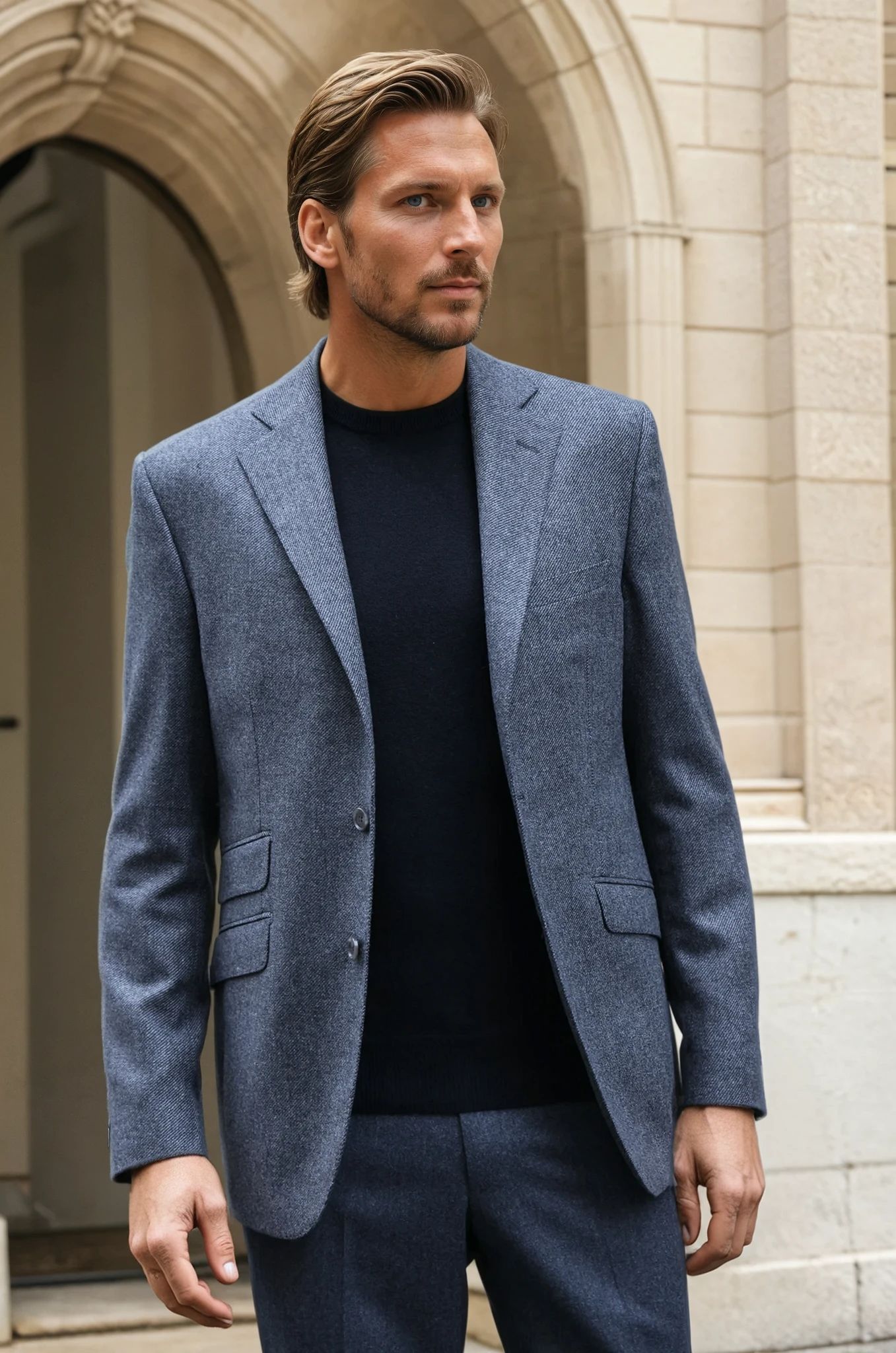 Veste Goal en laine et cachemire - Anthracite