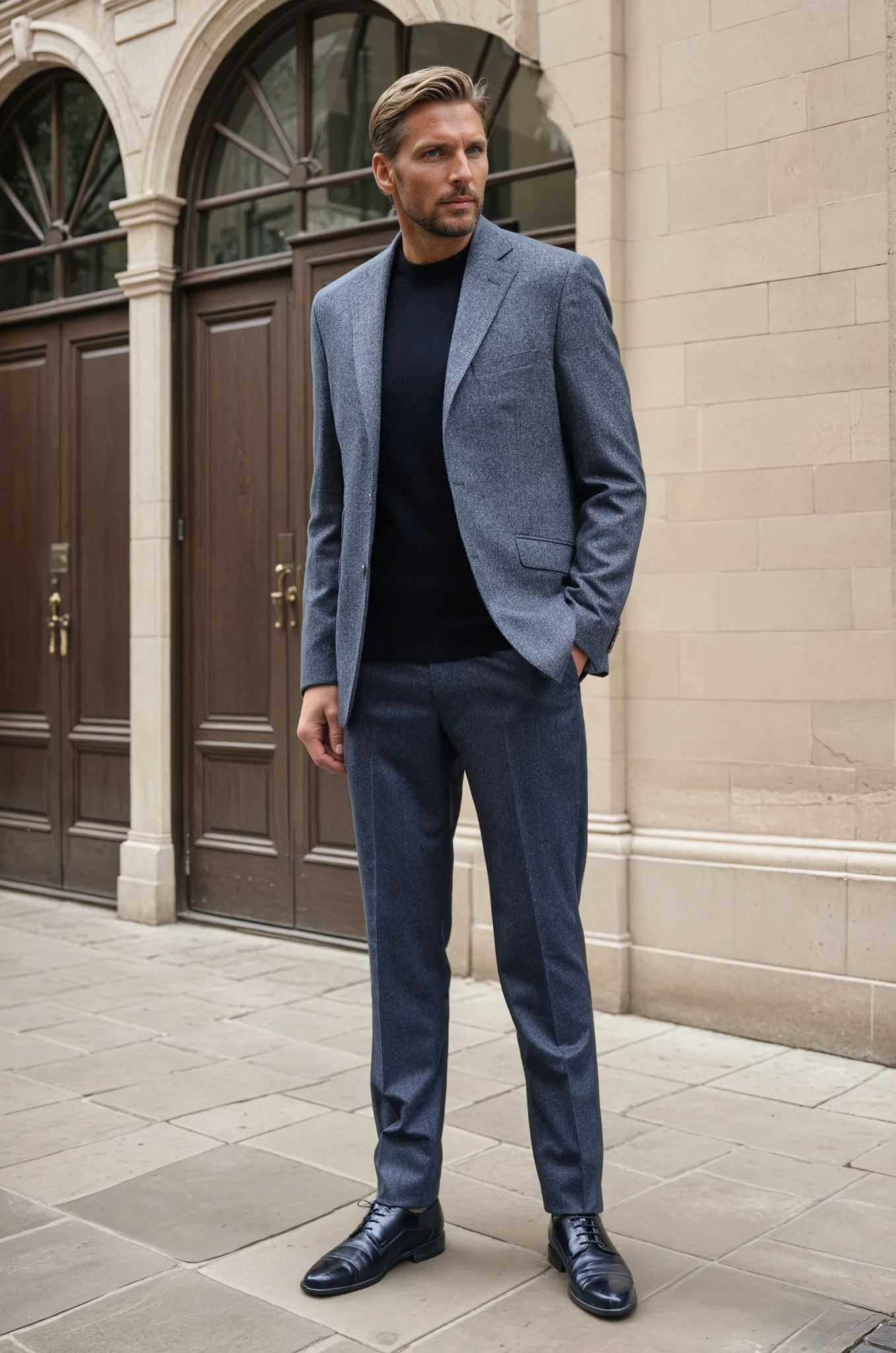 Veste Goal en laine et cachemire - Anthracite