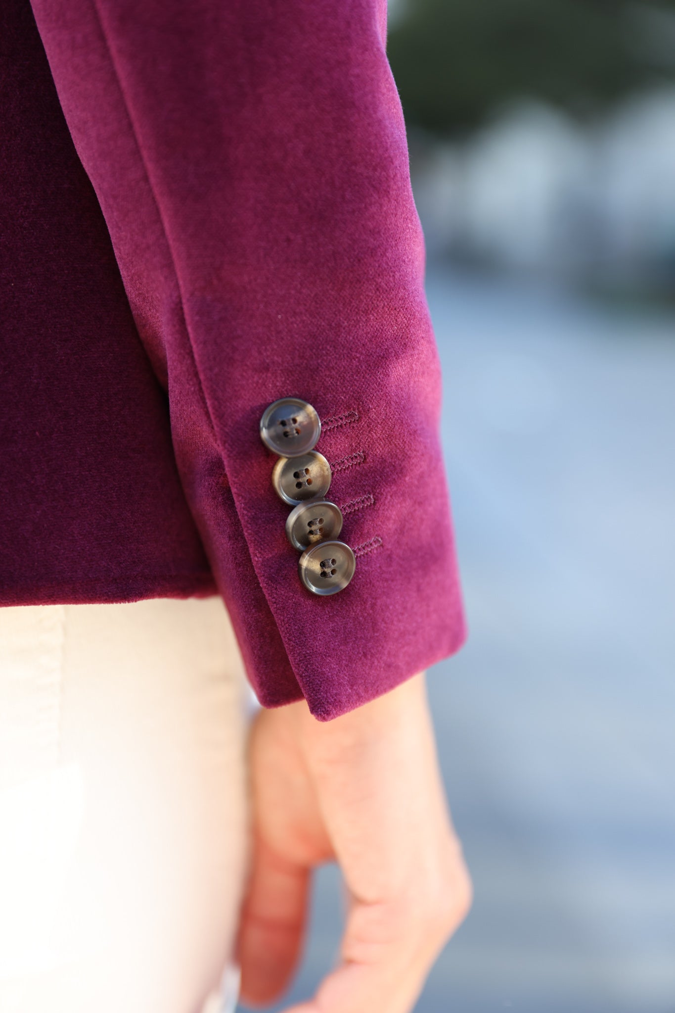 Veste Vesnove en velours platine - Aubergine