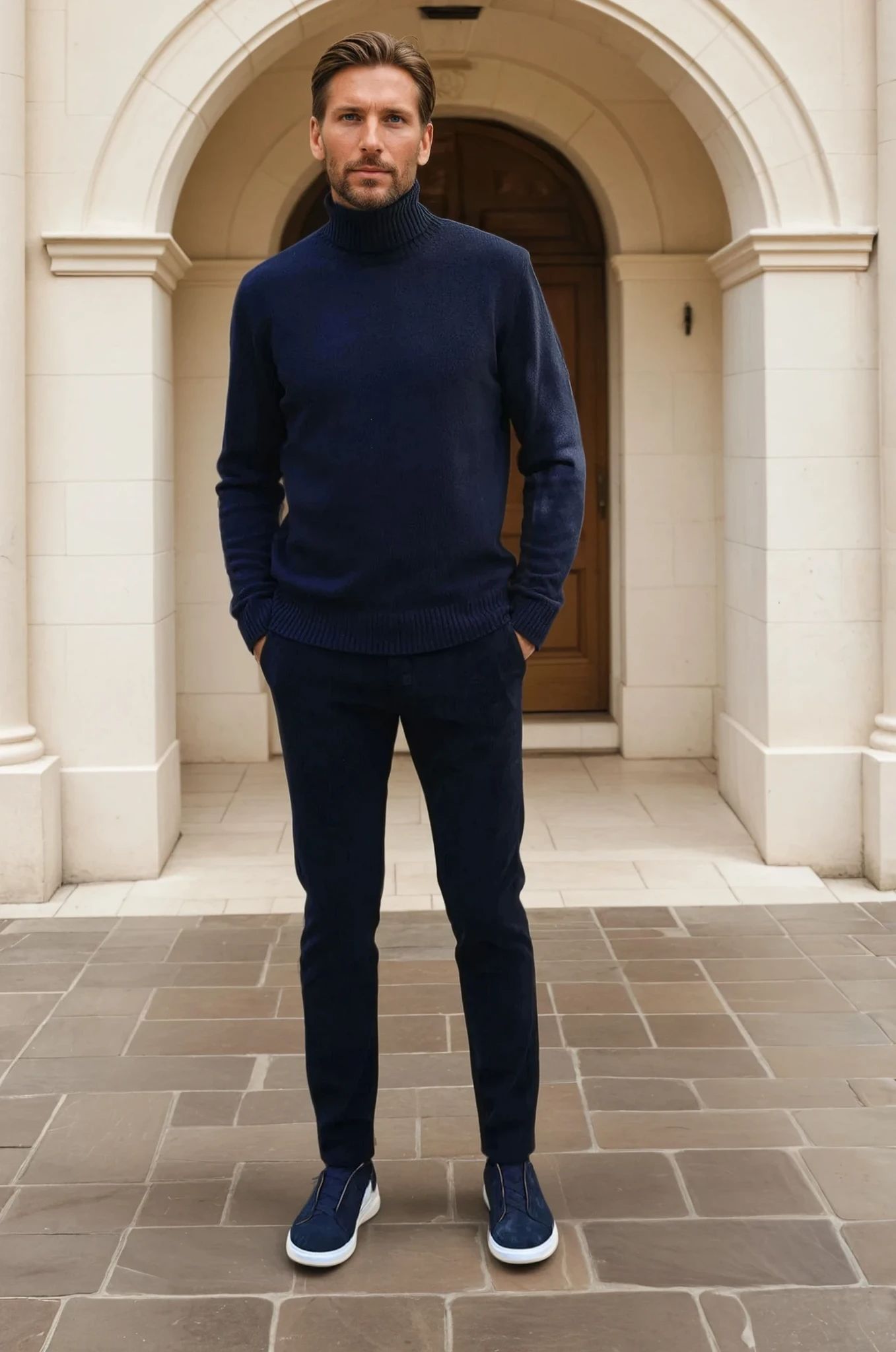 Pantalon Seanfit en velours côtelé - Marine