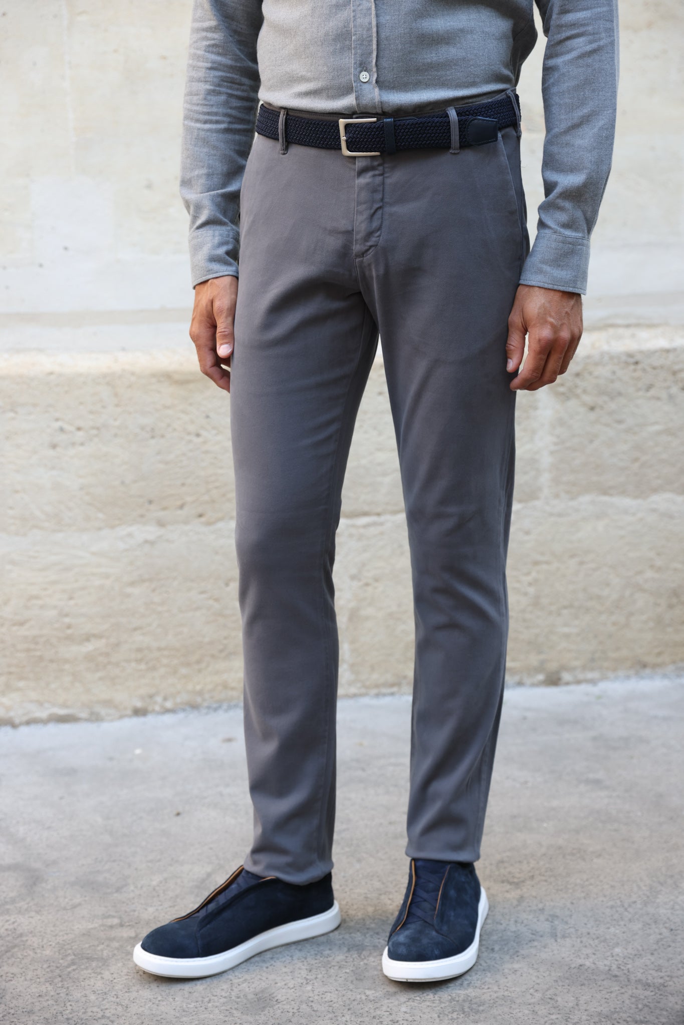 Di Sondrio stretch cotton Seanfit pants - Steel