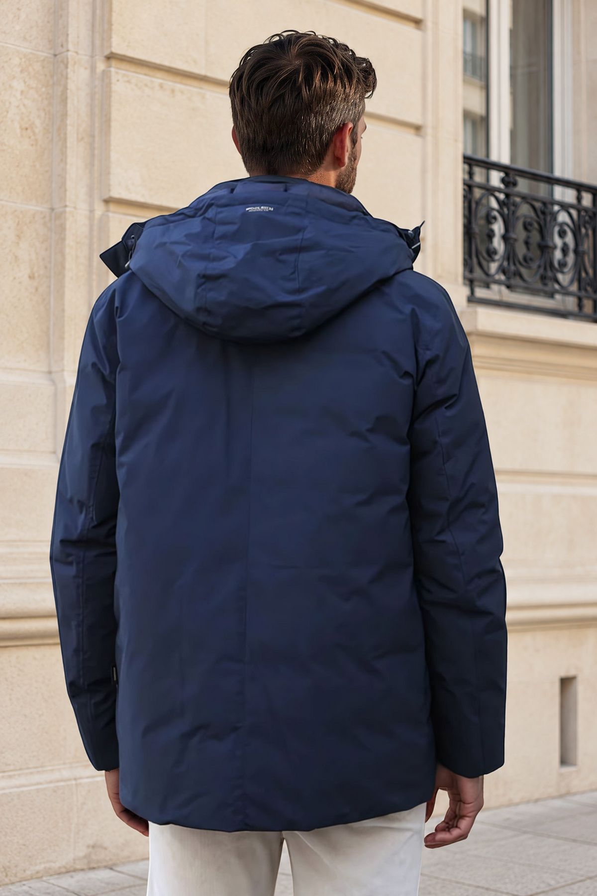Arctic Parka Woolrich Cloud avec capuche - Melton Blue-MANTEAU HOMME-Curling-Paris