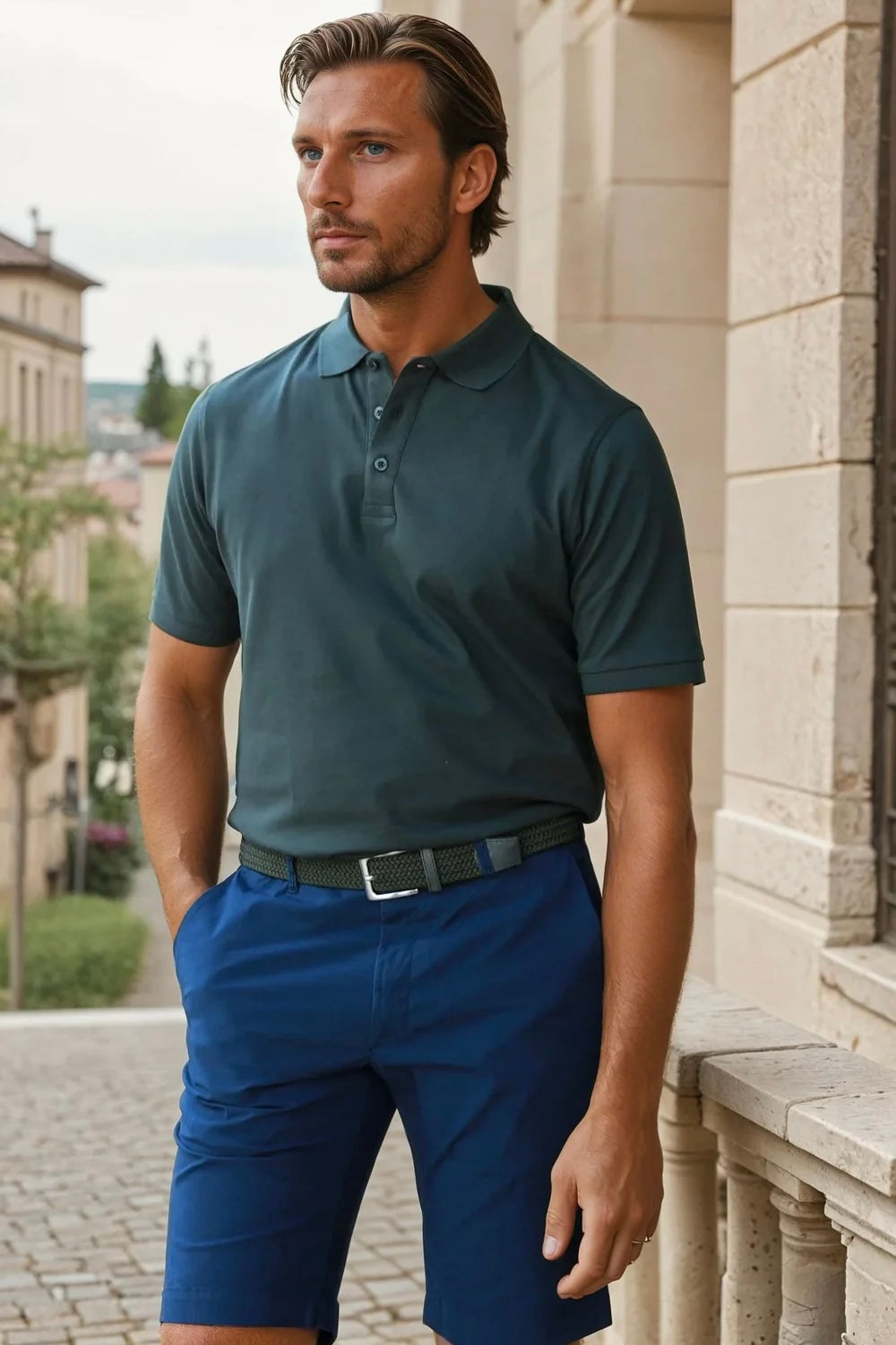 Bermuda Benji en coton - Marine-BERMUDAS HOMME-Curling-Paris