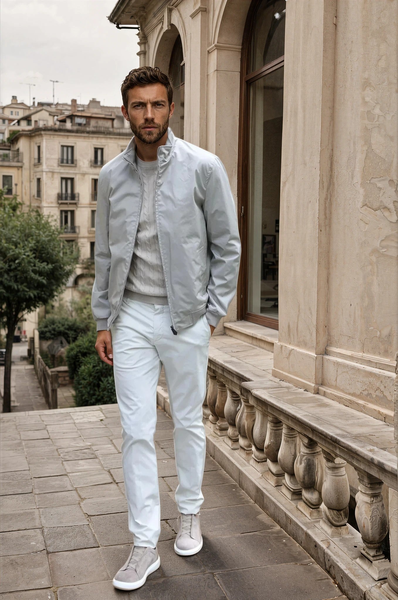 Blouson technique Oliver - Beige-MANTEAU HOMME-Curling-Paris
