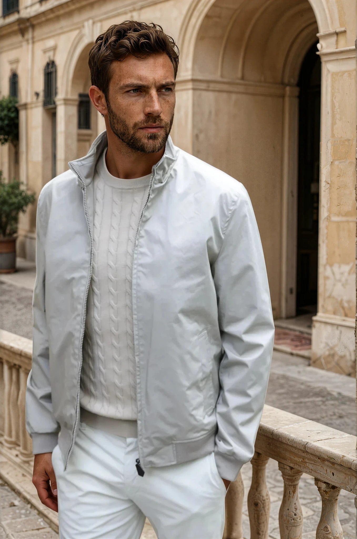 Blouson technique Oliver - Beige-MANTEAU HOMME-Curling-Paris