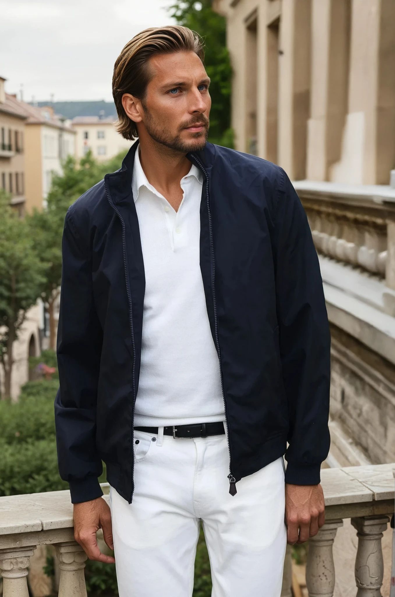 Blouson technique Oliver - Marine-MANTEAU HOMME-Curling-Paris