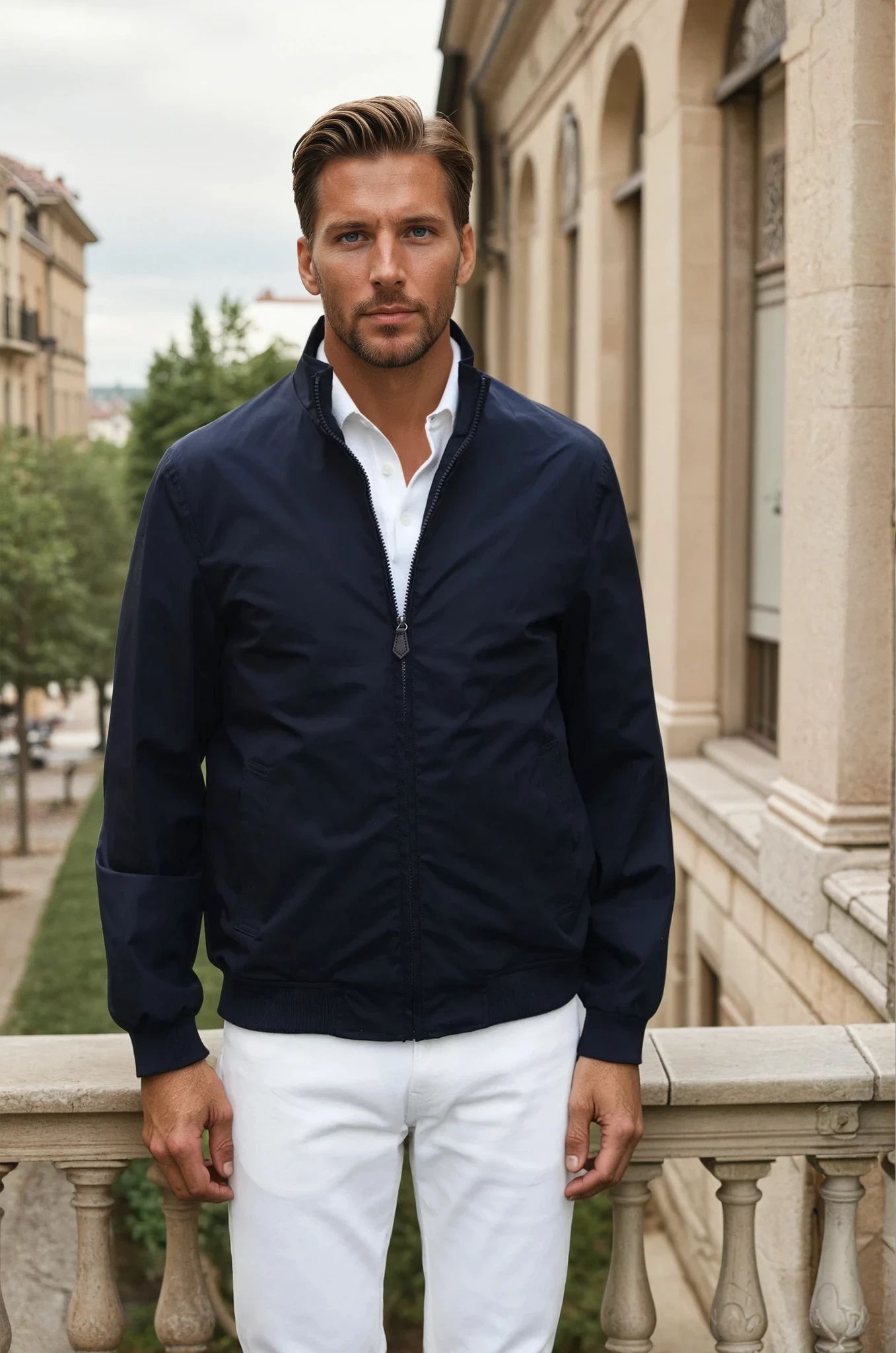 Blouson technique Oliver - Marine-MANTEAU HOMME-Curling-Paris