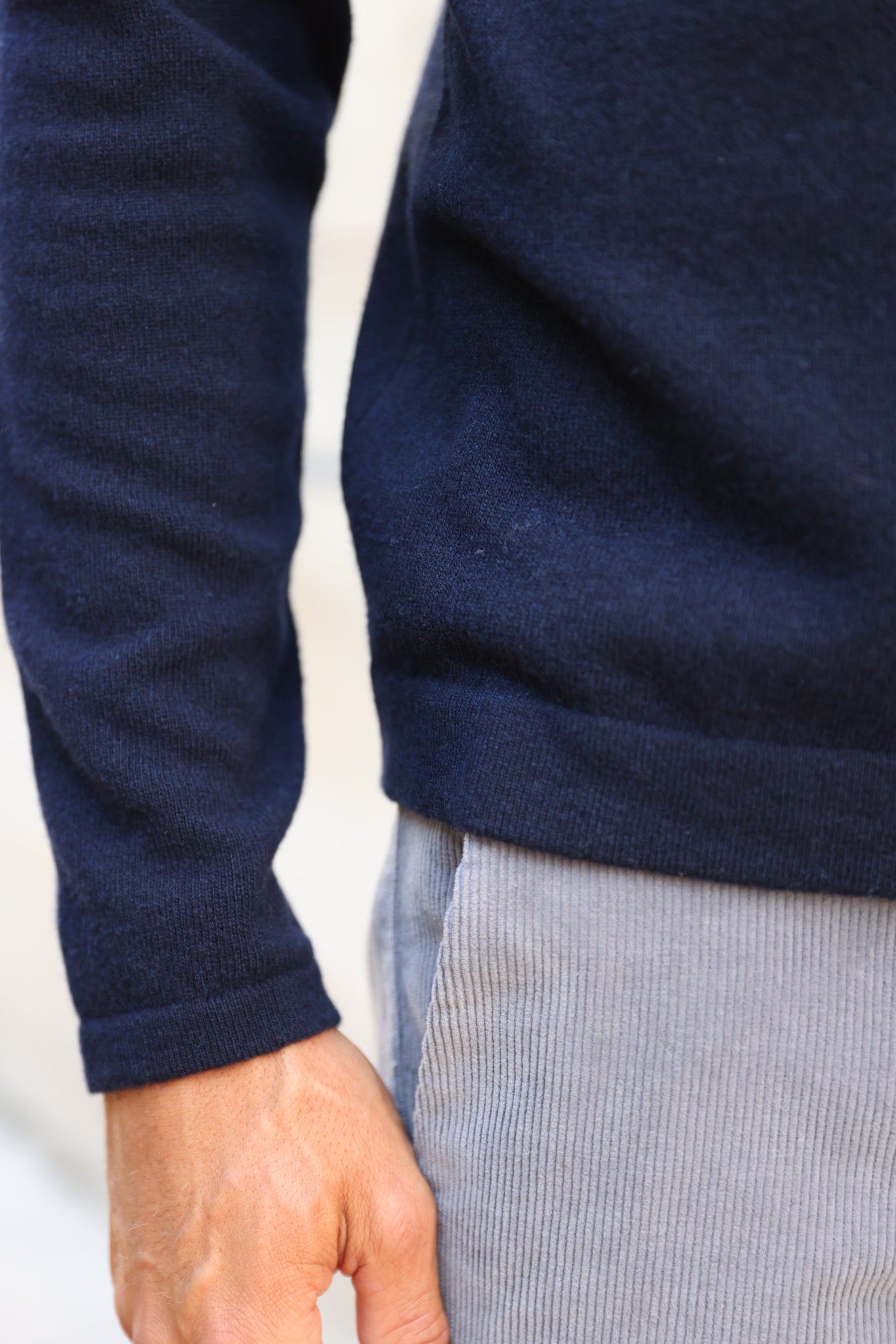 Cardigan Franco en laine et cachemire - Marine-PULL HOMME-Curling-Paris