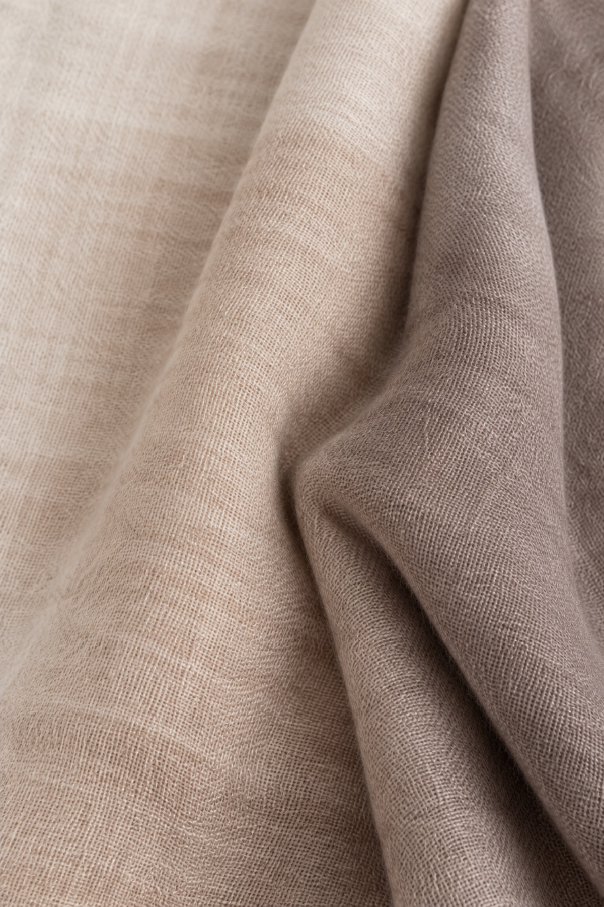 Étole Mathilde en cachemire ecru & taupe - Tie & Dye