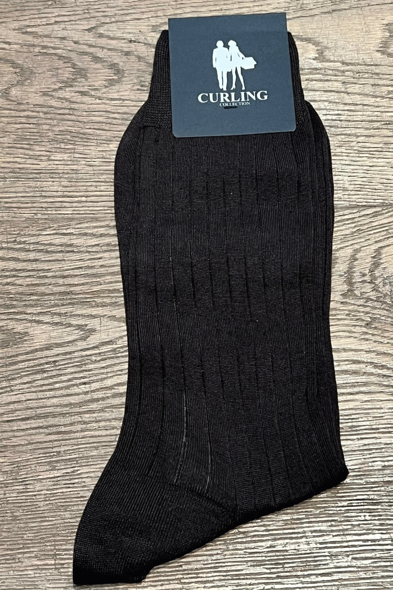 Chaussettes Carly en fil d'Ecosse - Marron-CHAUSSETTES HOMME-Curling-Paris