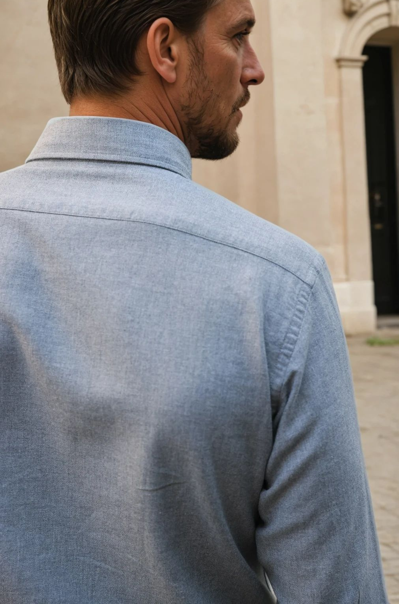 Chemise Clovis en flanelle de coton - Gris-CHEMISE HOMME-Curling-Paris