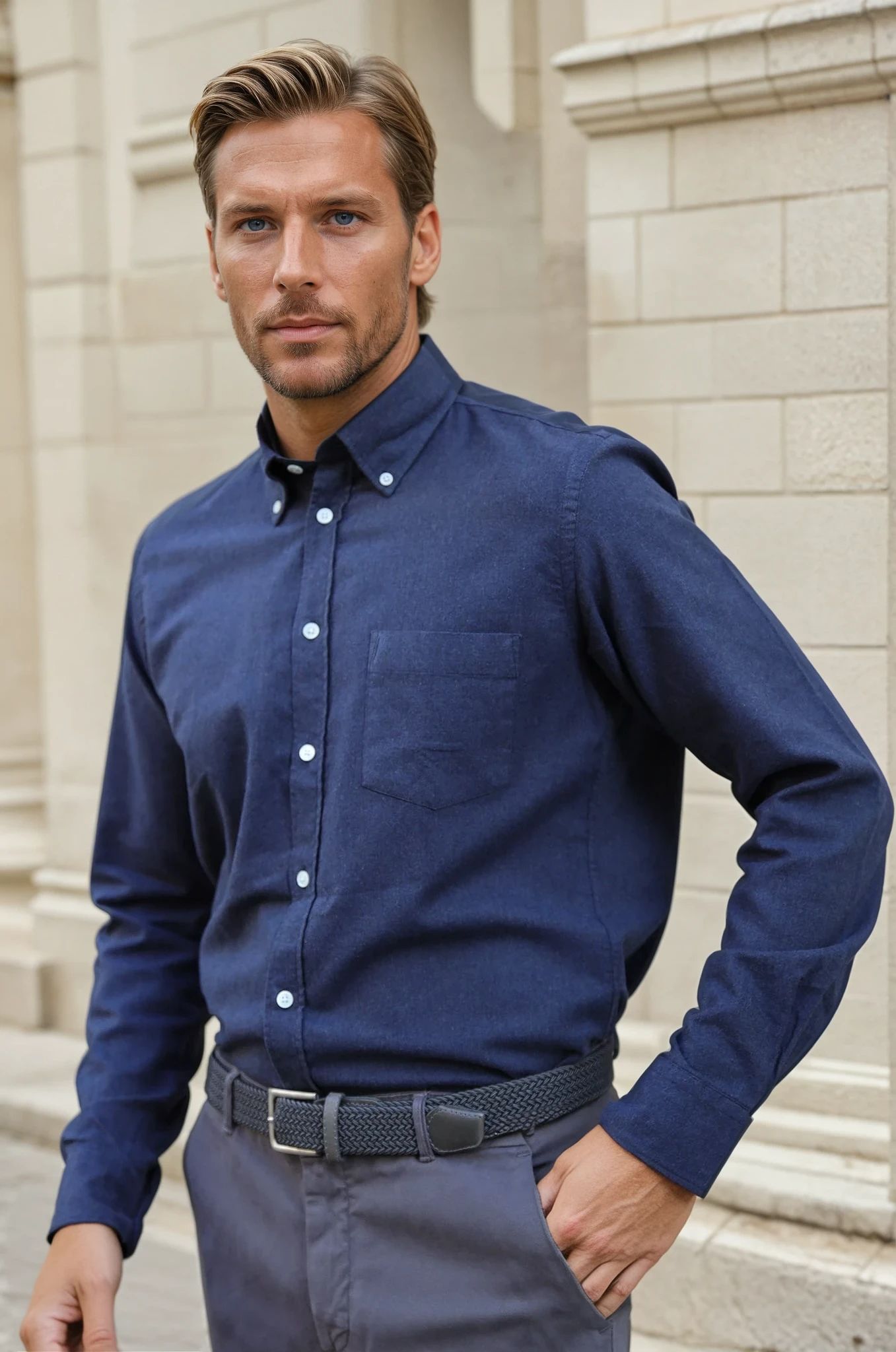 Chemise Clovis en flanelle de coton - Jeans-CHEMISE HOMME-Curling-Paris