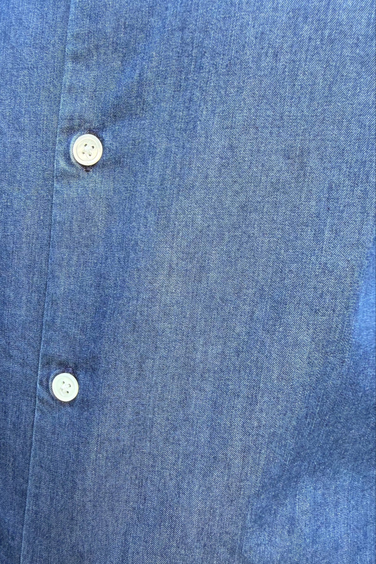 Chemise Gino en coton - Bleu moyen-CHEMISE HOMME-Curling-Paris