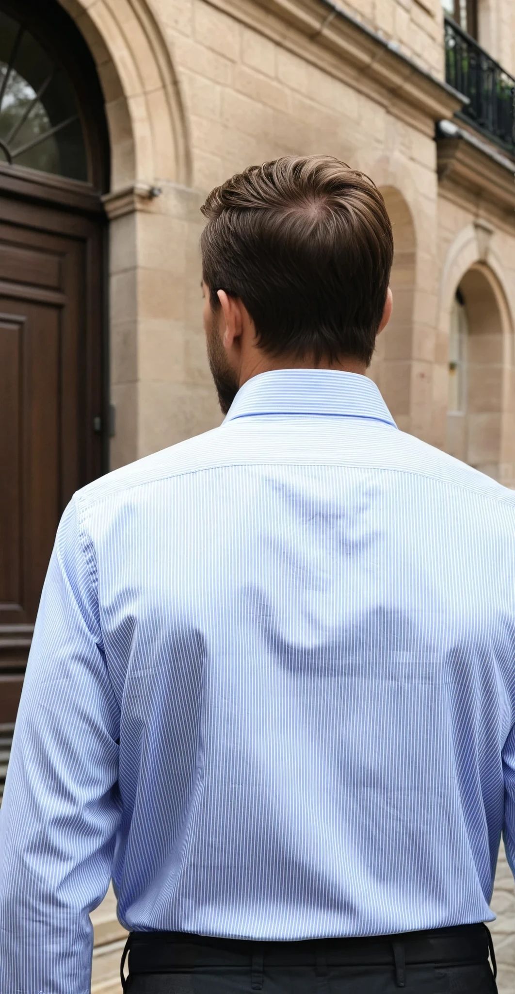 Chemise Gio en coton à rayure - Ciel-CHEMISE HOMME-Curling-Paris