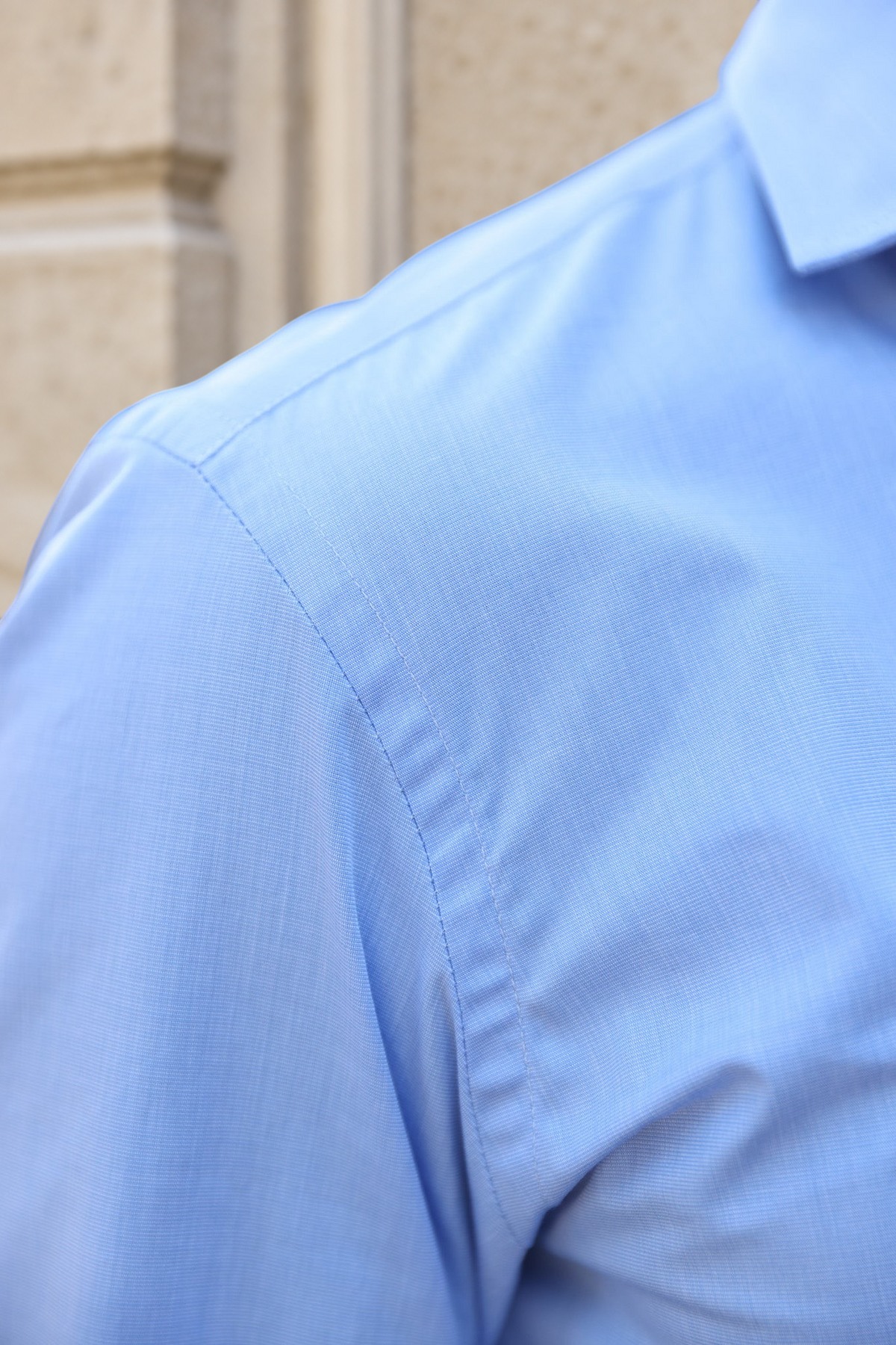 Chemise Gio en coton fil à fil - Ciel-CHEMISE HOMME-Curling-Paris
