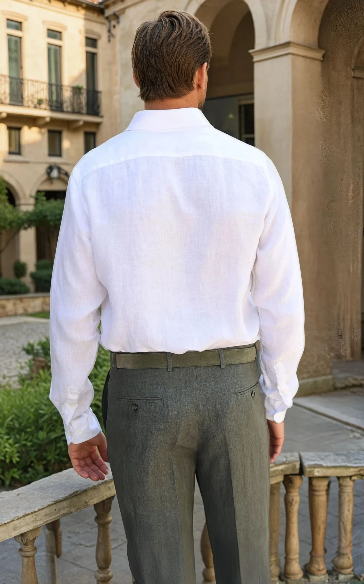 Chemise Gio en lin - Blanc-CHEMISE HOMME-Curling-Paris