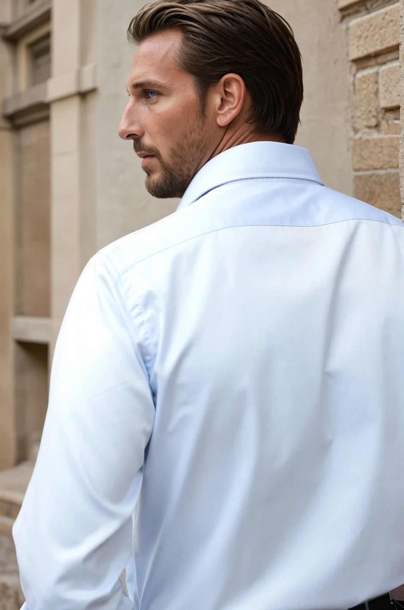 Chemise Gio en popeline de coton - Ciel-CHEMISE HOMME-Curling-Paris