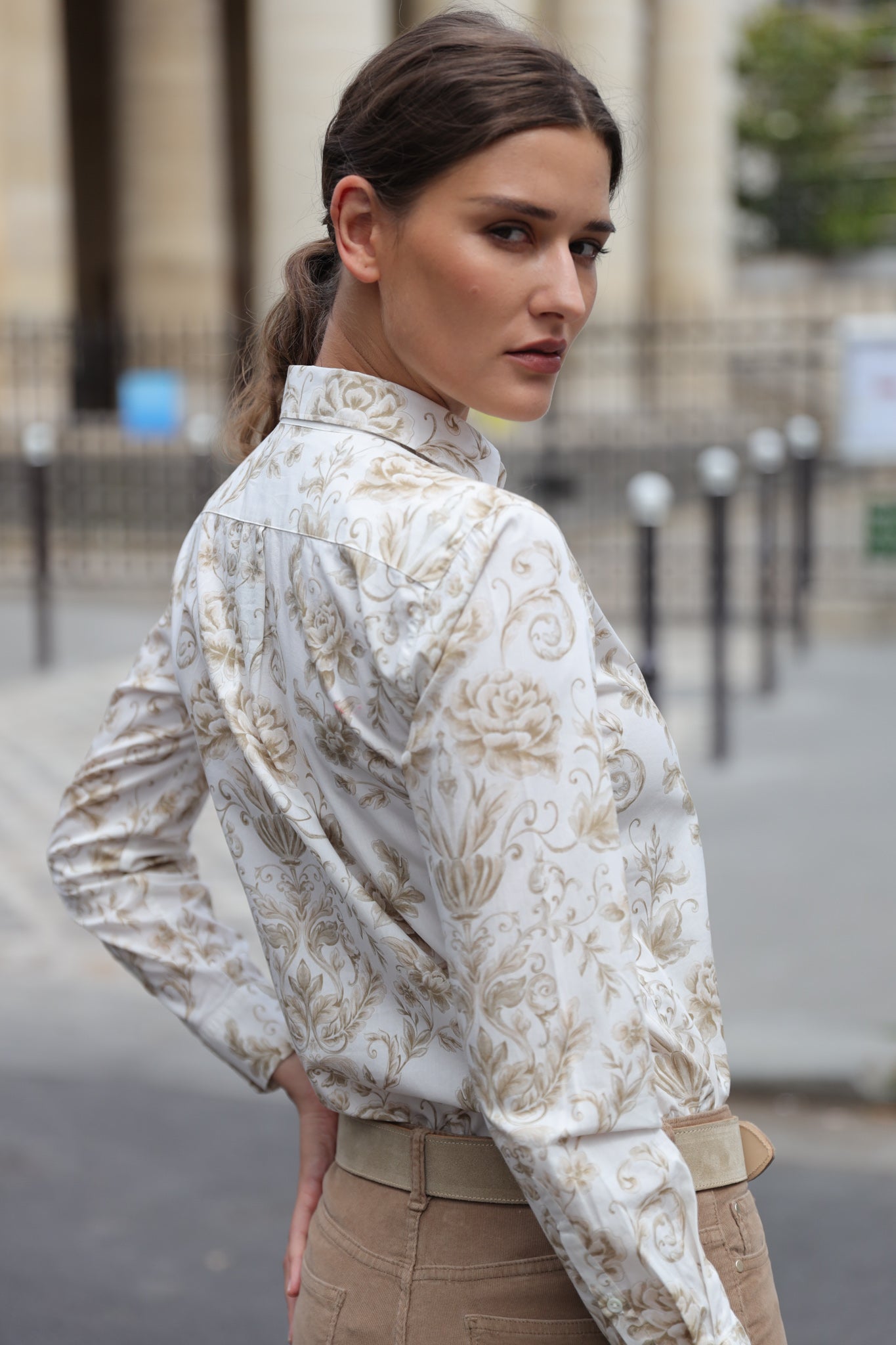 Chemisier Canelle en coton - Dolce Beige-CHEMISIER FEMME-Curling-Paris
