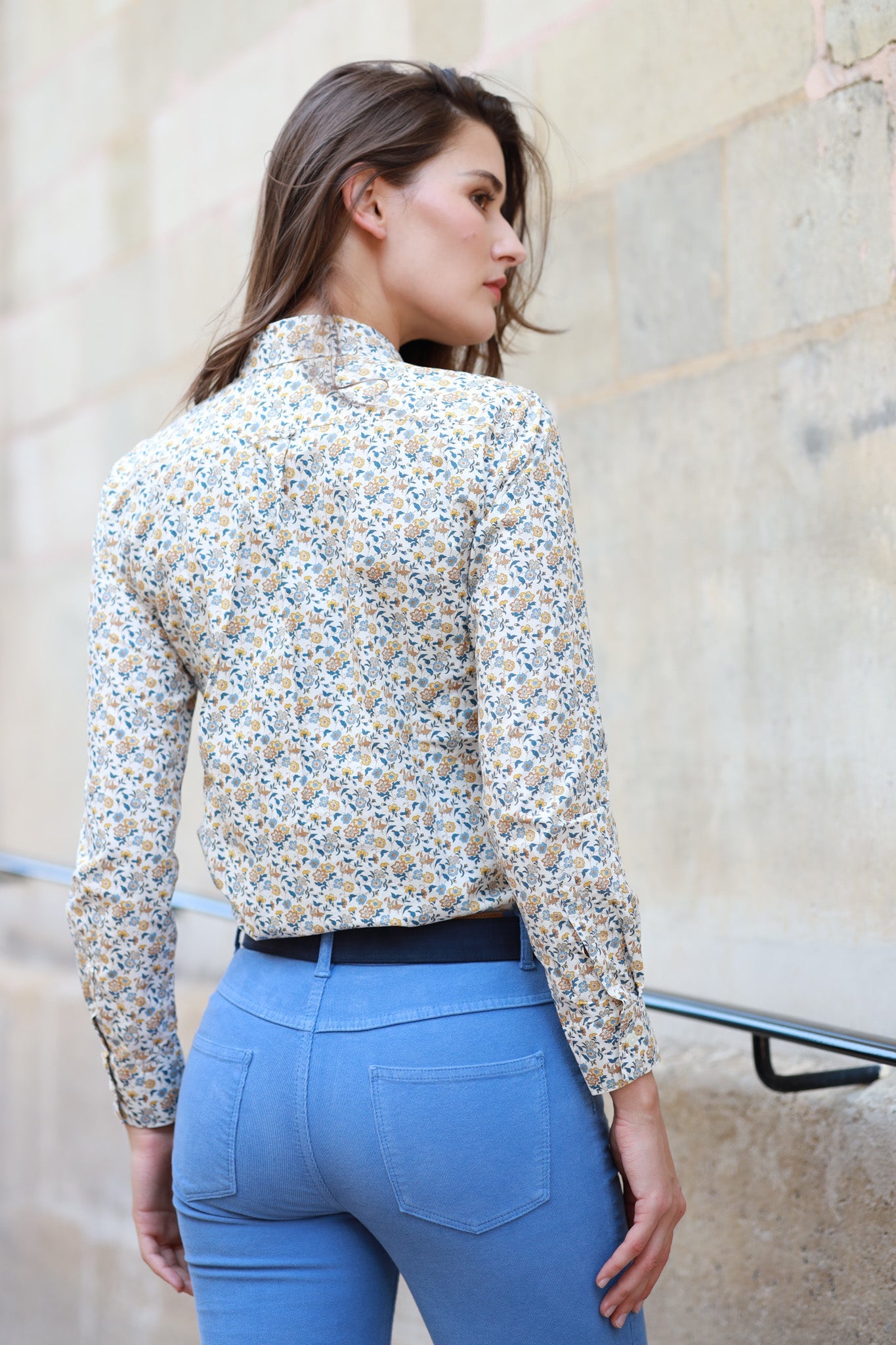 Chemisier Canelle en coton Liberty of London - Ecru-CHEMISIER FEMME-Curling-Paris