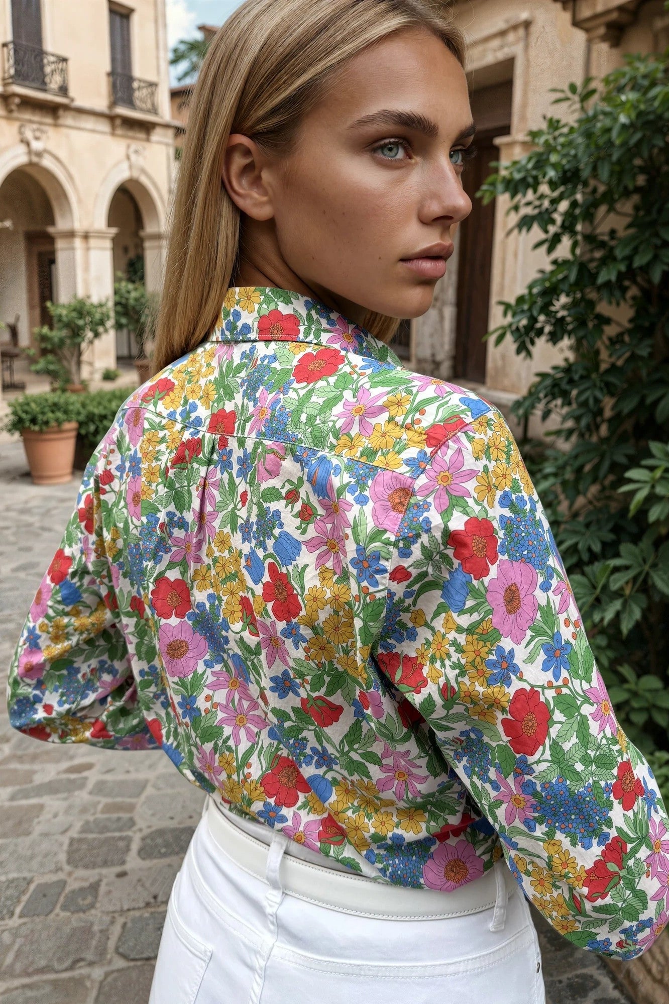 Chemisier Canelle en coton Liberty of London - Fleurs Multi-CHEMISIER FEMME-Curling-Paris