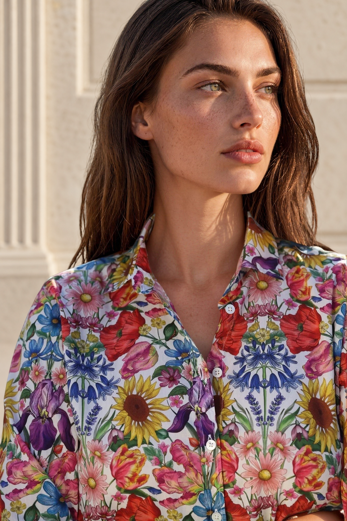 Chemisier Canelle en coton Liberty of London - Floral Muse-CHEMISIER FEMME-Curling-Paris