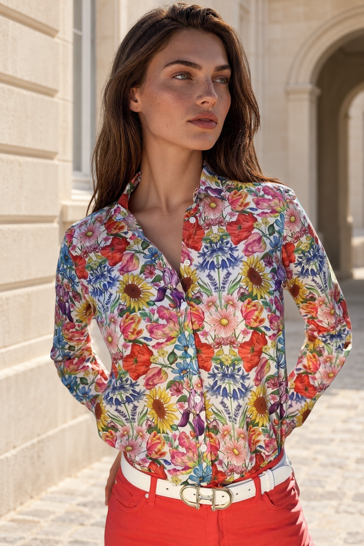Chemisier Canelle en coton Liberty of London - Floral Muse-CHEMISIER FEMME-Curling-Paris