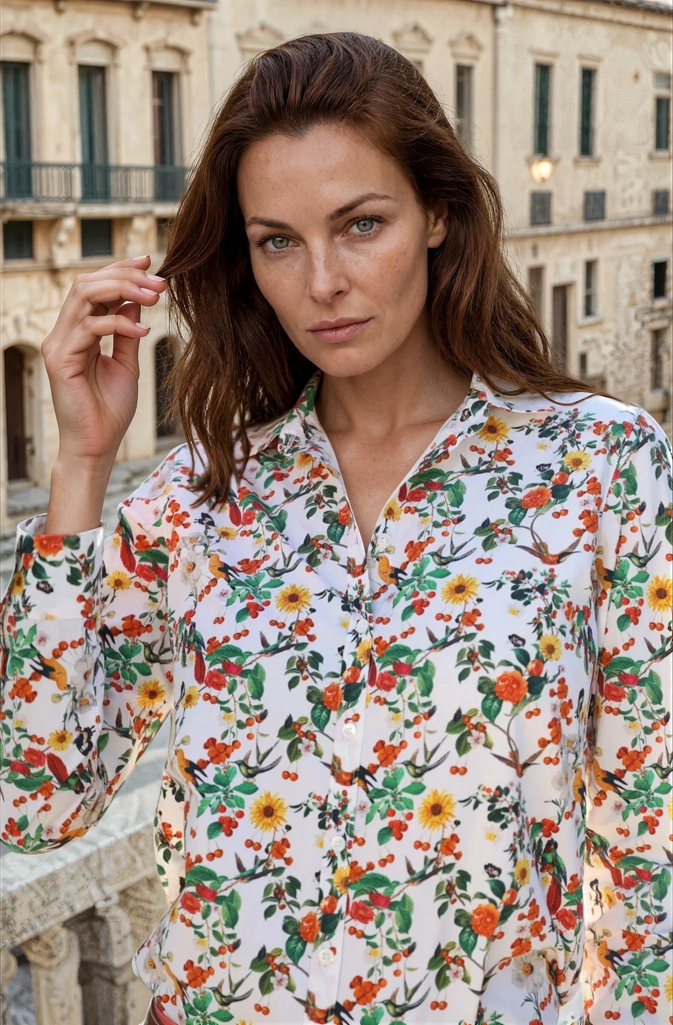 Chemisier Canelle en coton - Multi-CHEMISIER FEMME-Curling-Paris
