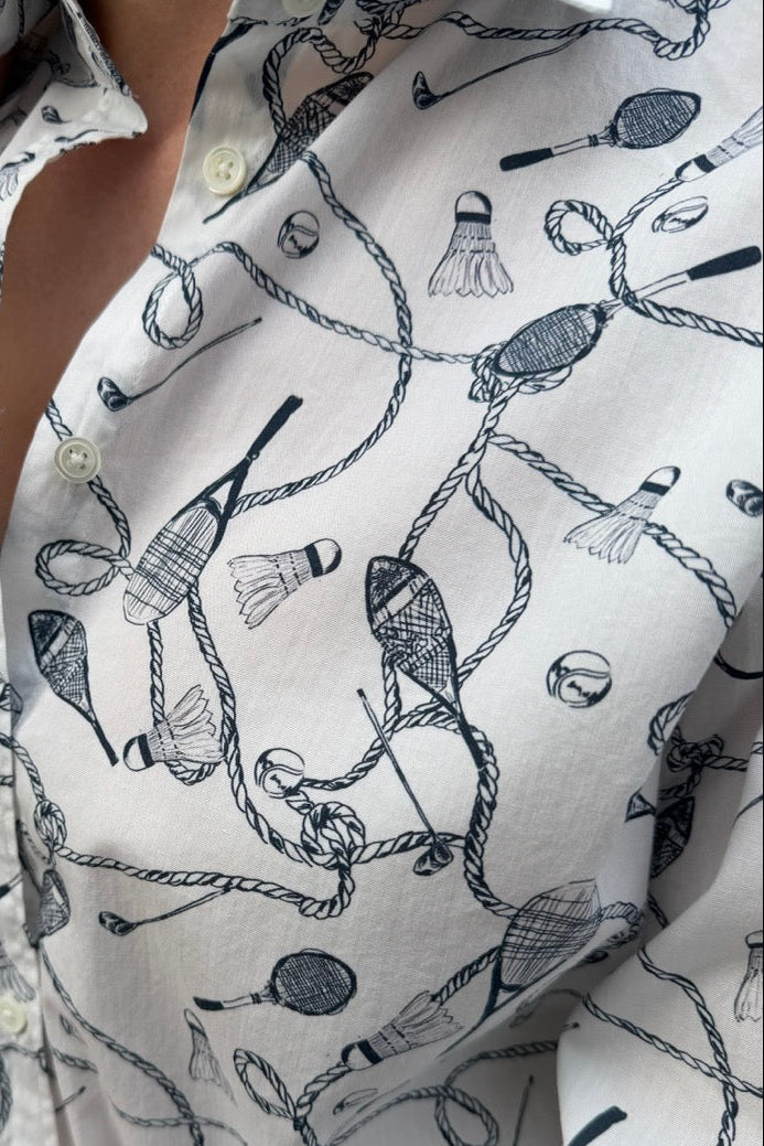 Chemisier Canelle en coton - Sport marine-CHEMISIER FEMME-Curling-Paris