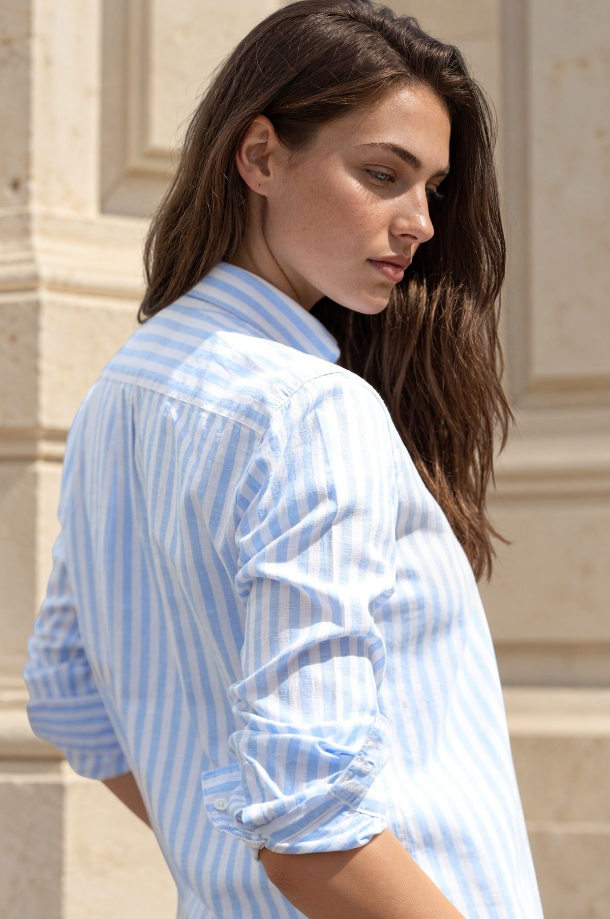 Chemisier Canelle en lin & coton - Ray Ciel-CHEMISIER FEMME-Curling-Paris