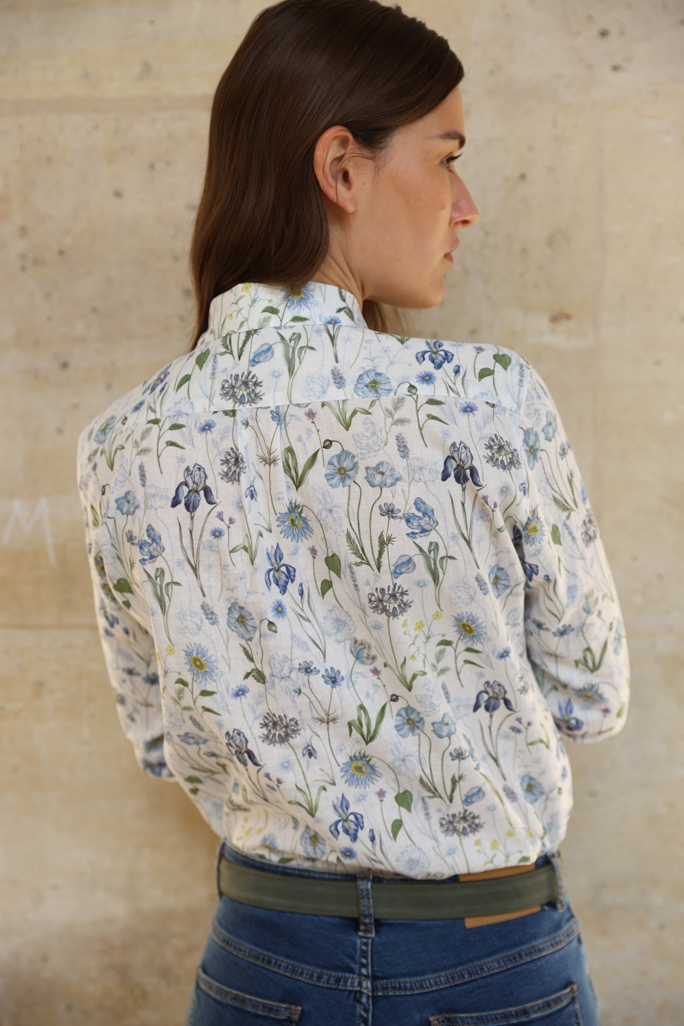 Chemisier Canelle en lin et coton Liberty of London - Herbier-CHEMISIER FEMME-Curling-Paris