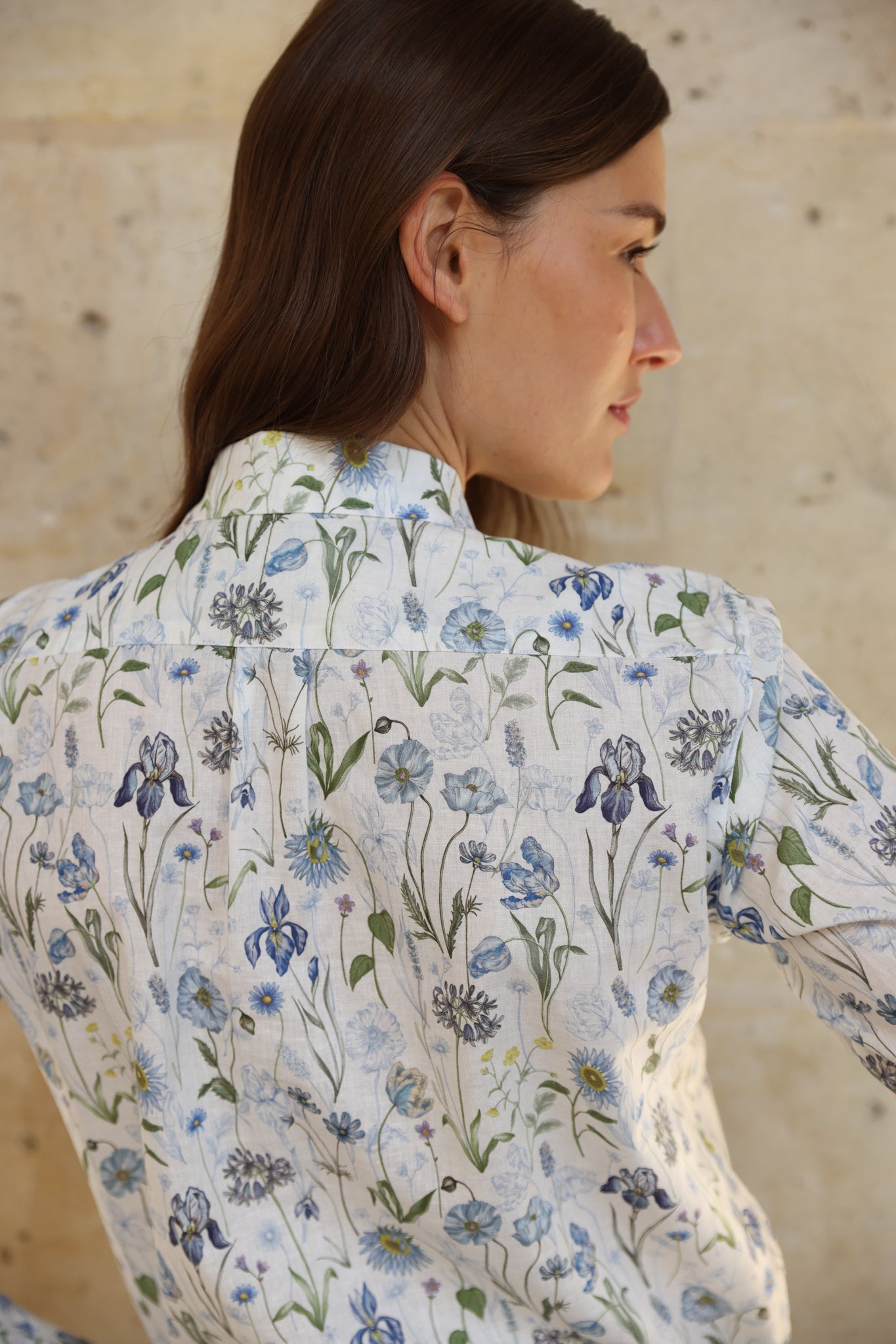 Chemisier Canelle en lin et coton Liberty of London - Herbier-CHEMISIER FEMME-Curling-Paris