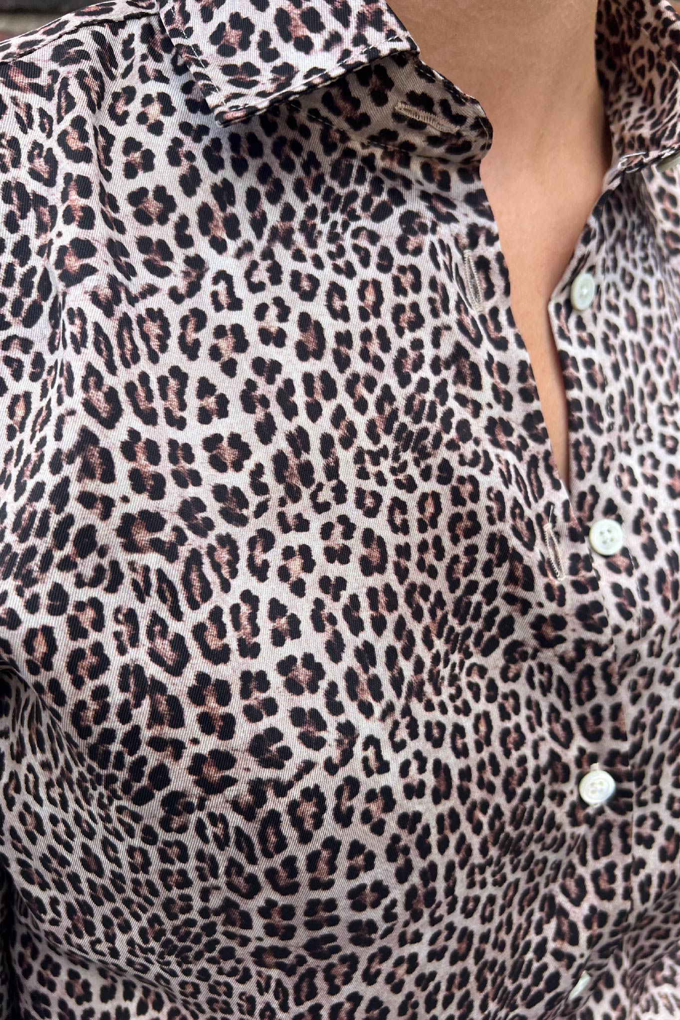 Chemisier Clémence imprimé soyeux - Leopard-CHEMISIER FEMME-Curling-Paris
