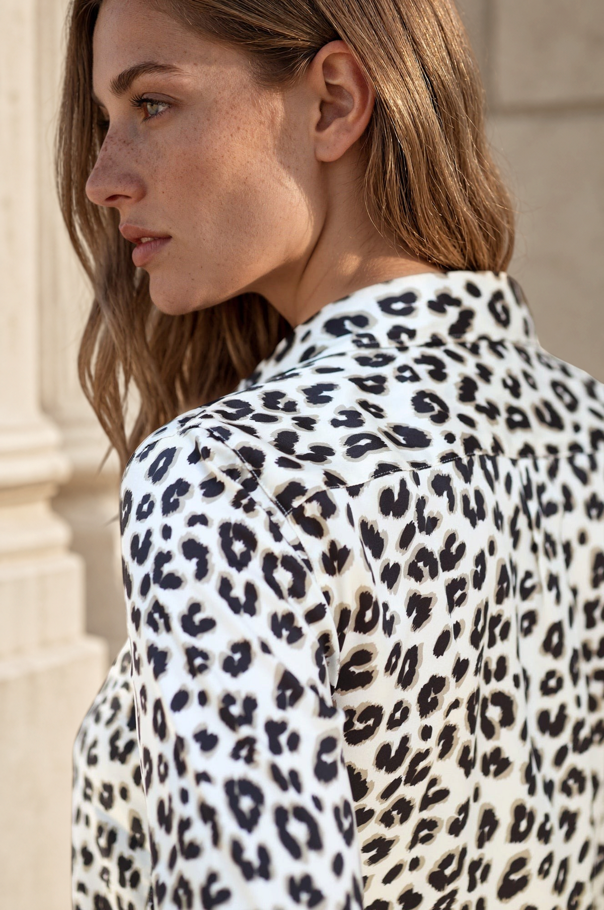 Chemisier Clemence imprimé soyeux - Léopard-CHEMISIER FEMME-Curling-Paris