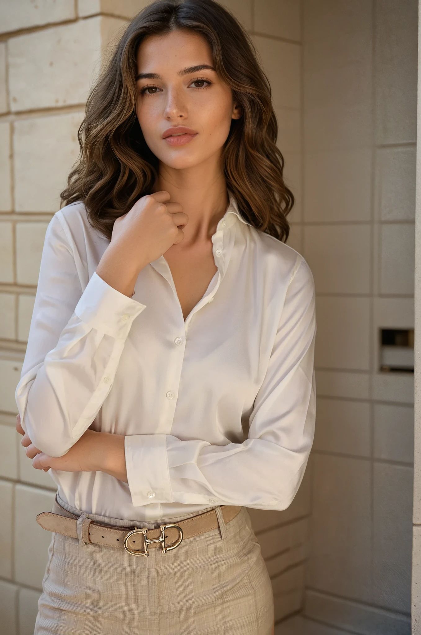 Chemisier Clemence soyeux - écru-CHEMISIER FEMME-Curling-Paris