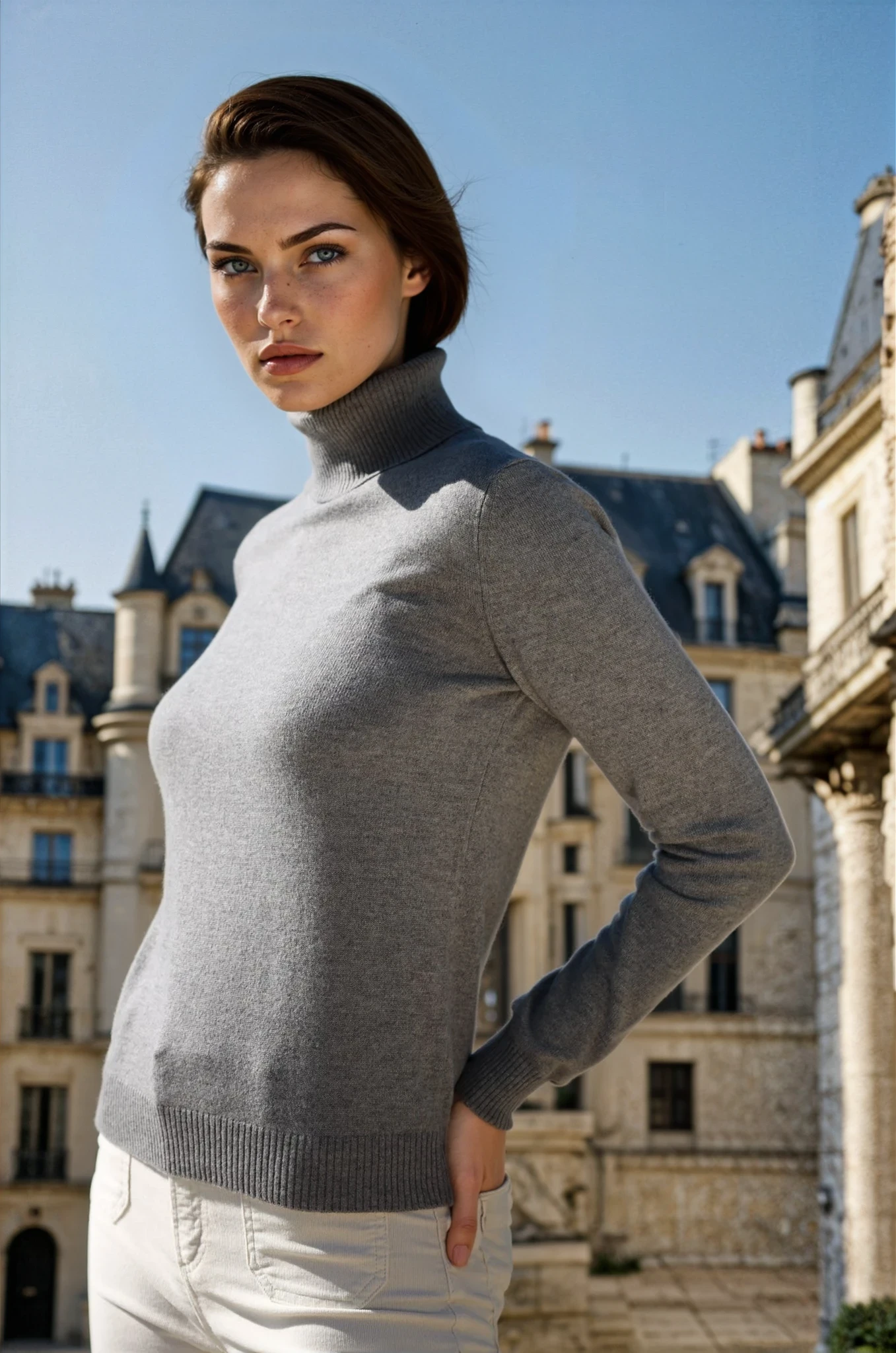 Col roulé Elise en laine mérinos et cachemire - Gris-PULL FEMME-Curling-Paris