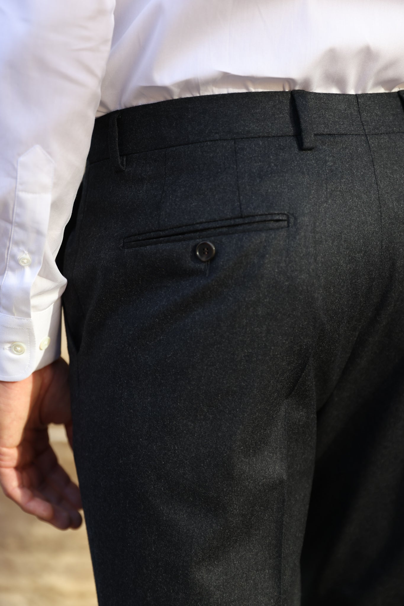 Costume Giorgio en flanelle Super 120'S - Gris Anthracite-COSTUME HOMME-Curling-Paris