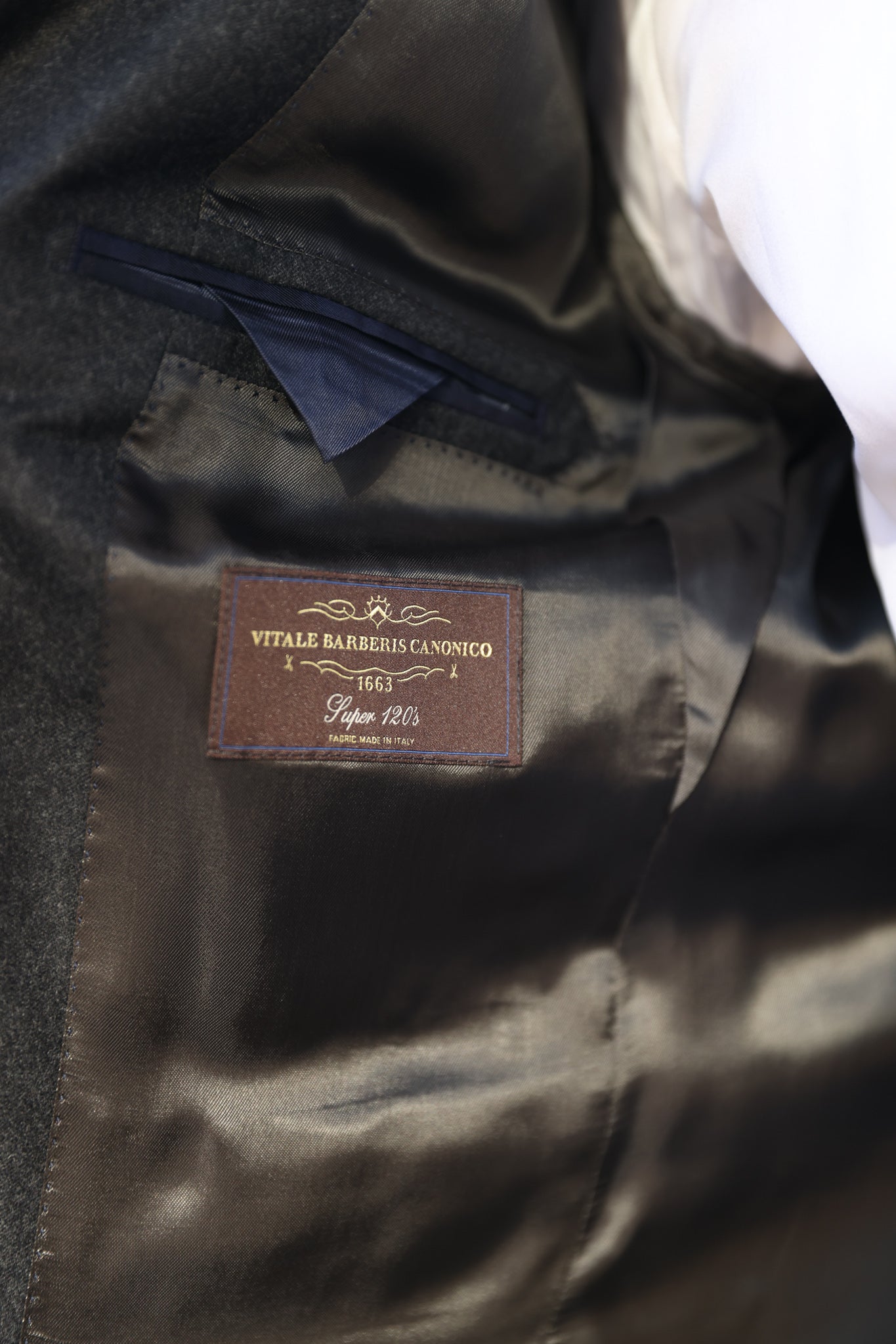 Costume Giorgio en flanelle Super 120'S - Gris Anthracite-COSTUME HOMME-Curling-Paris