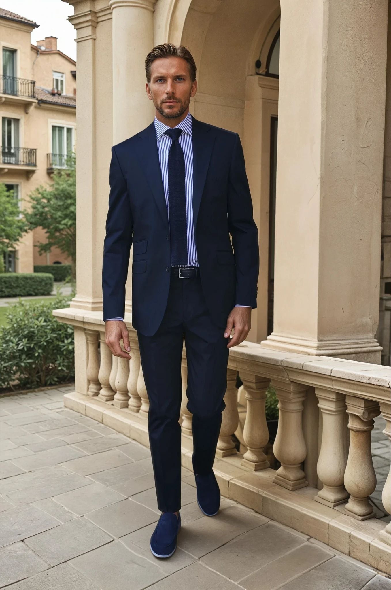 Costume Goal 100% coton - Marine-COSTUME HOMME-Curling-Paris