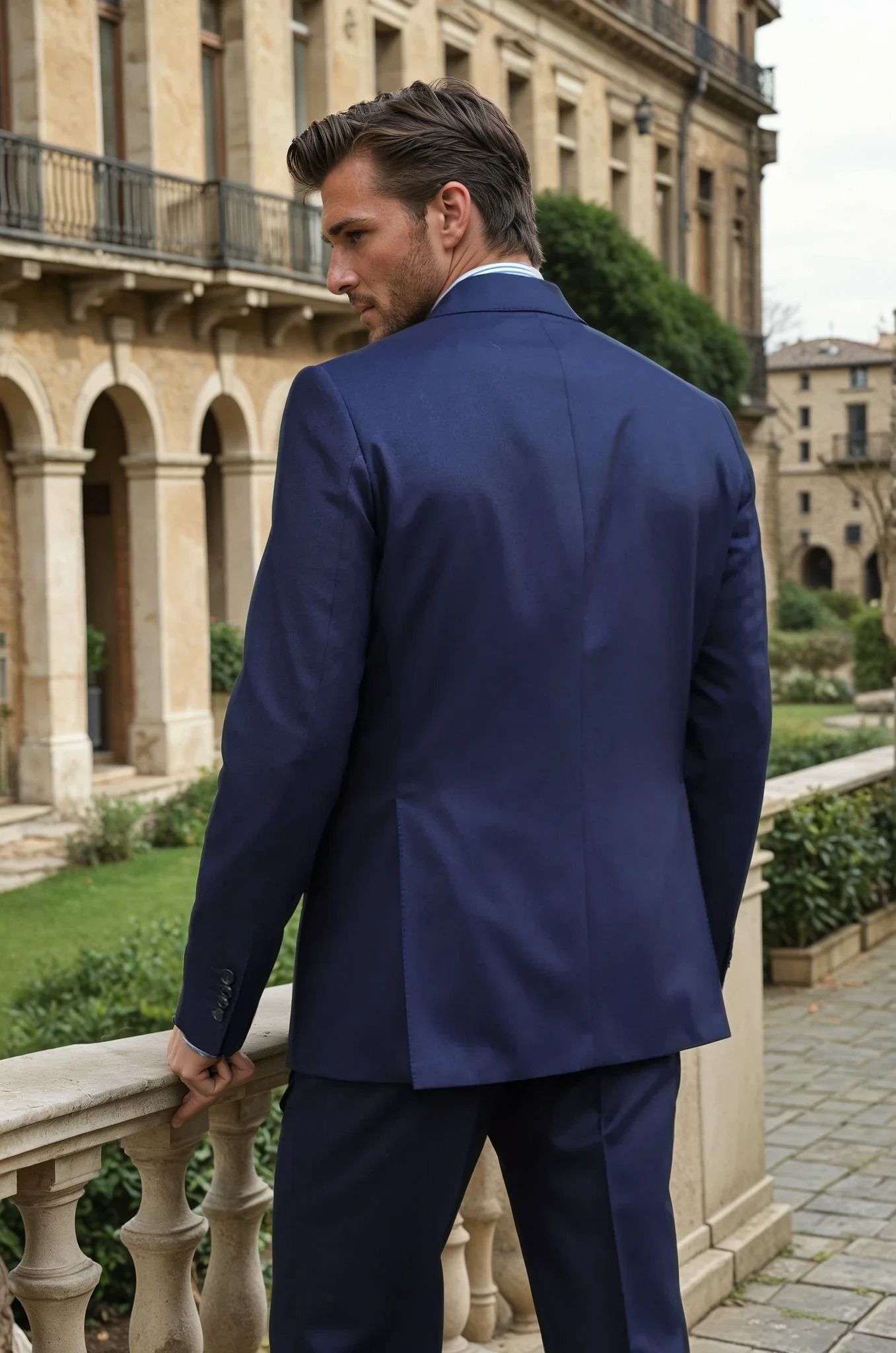 Costume Goal en flanelle Super 120'S - Marine-COSTUME HOMME-Curling-Paris