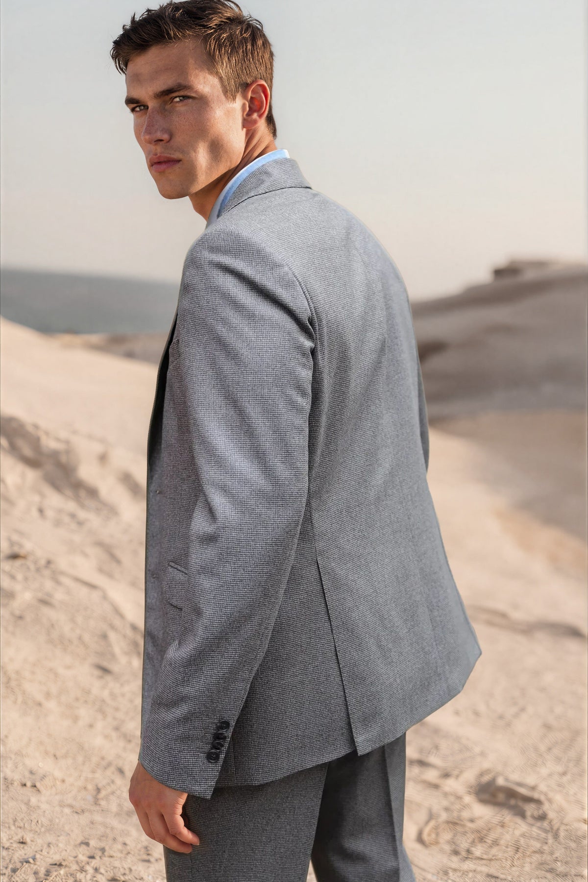 Costume Goal en flanelle deux à deux - Marron-COSTUME HOMME-Curling-Paris
